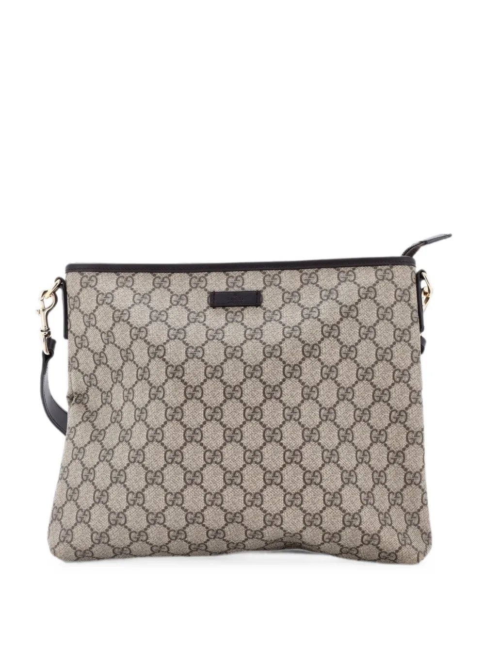 Zip Top Messenger Bag GG Coated Canvas Medium crossbody bag