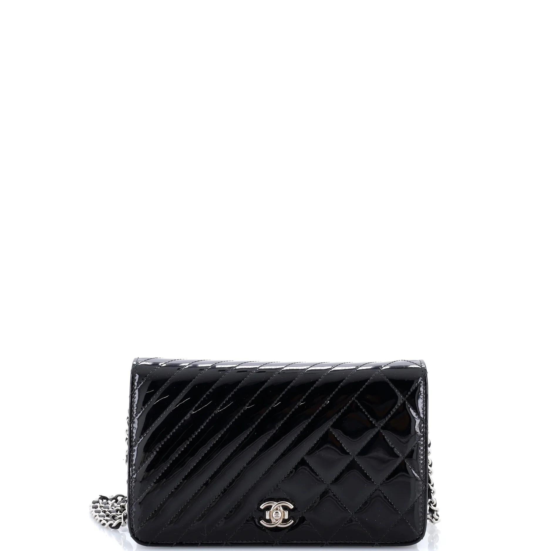 Patent leather clutch bag