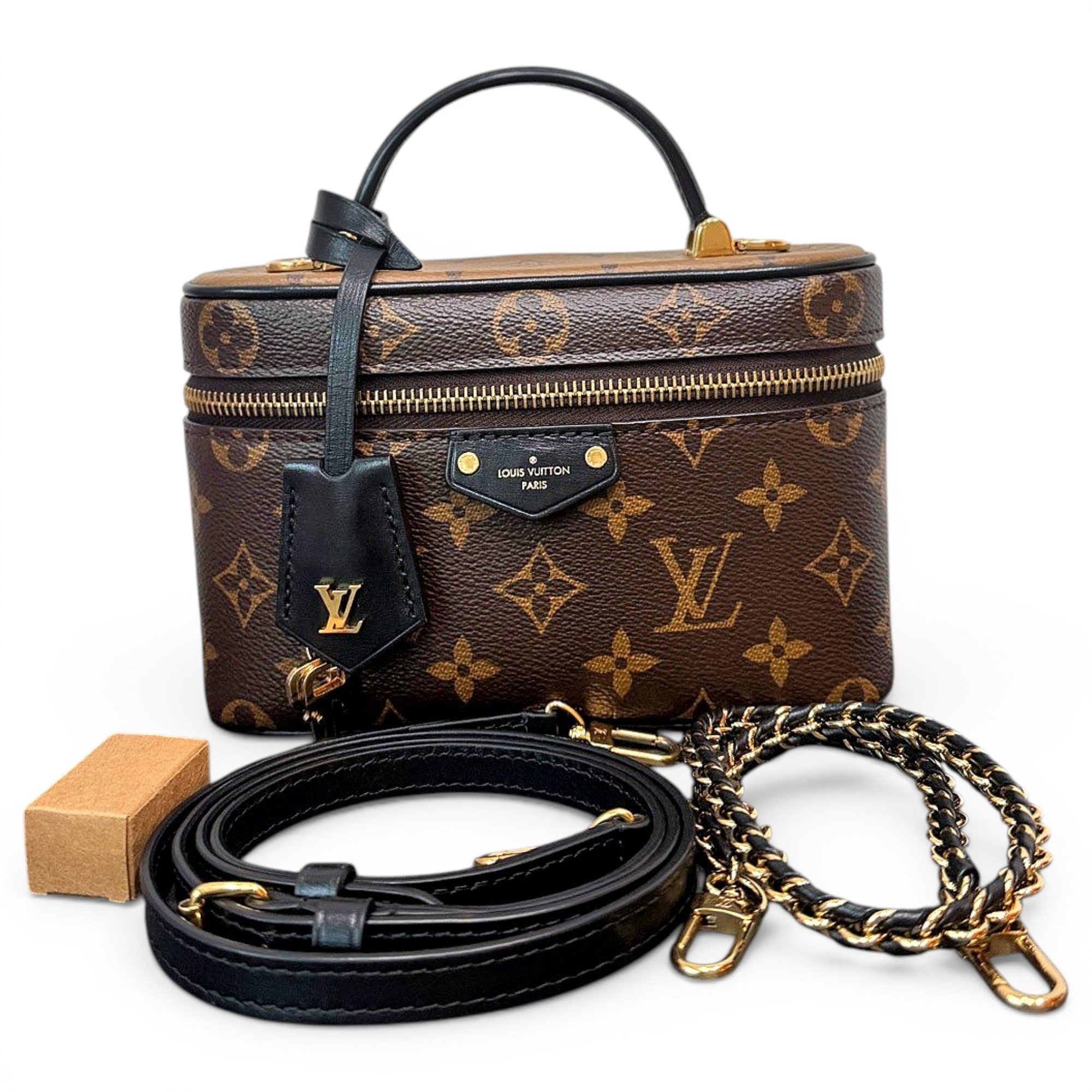 Vanity leather handbag