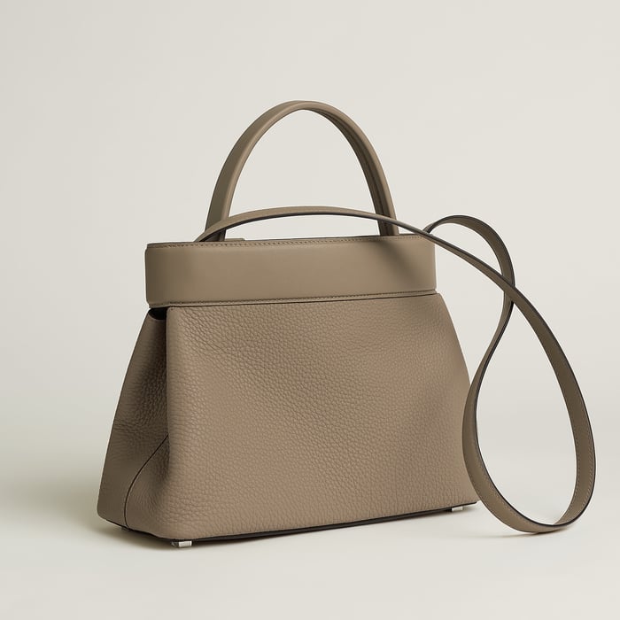 Hermès Médor Bag 27 in Beige Marfa, back view