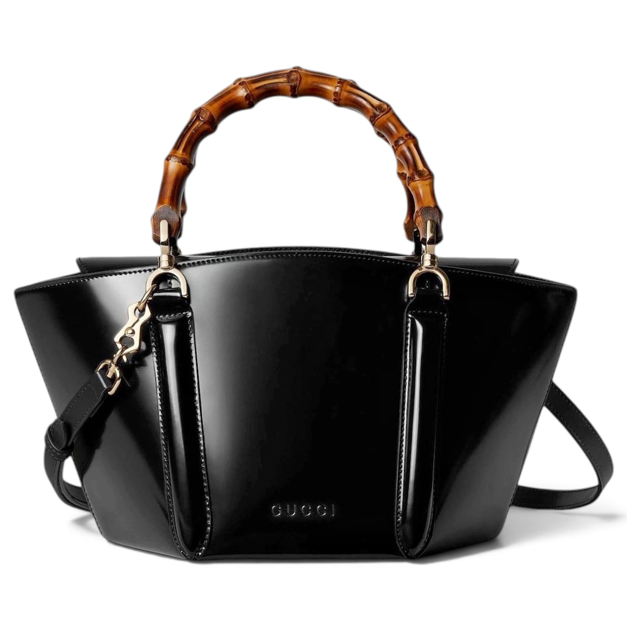 Bamboo Top Handle leather handbag