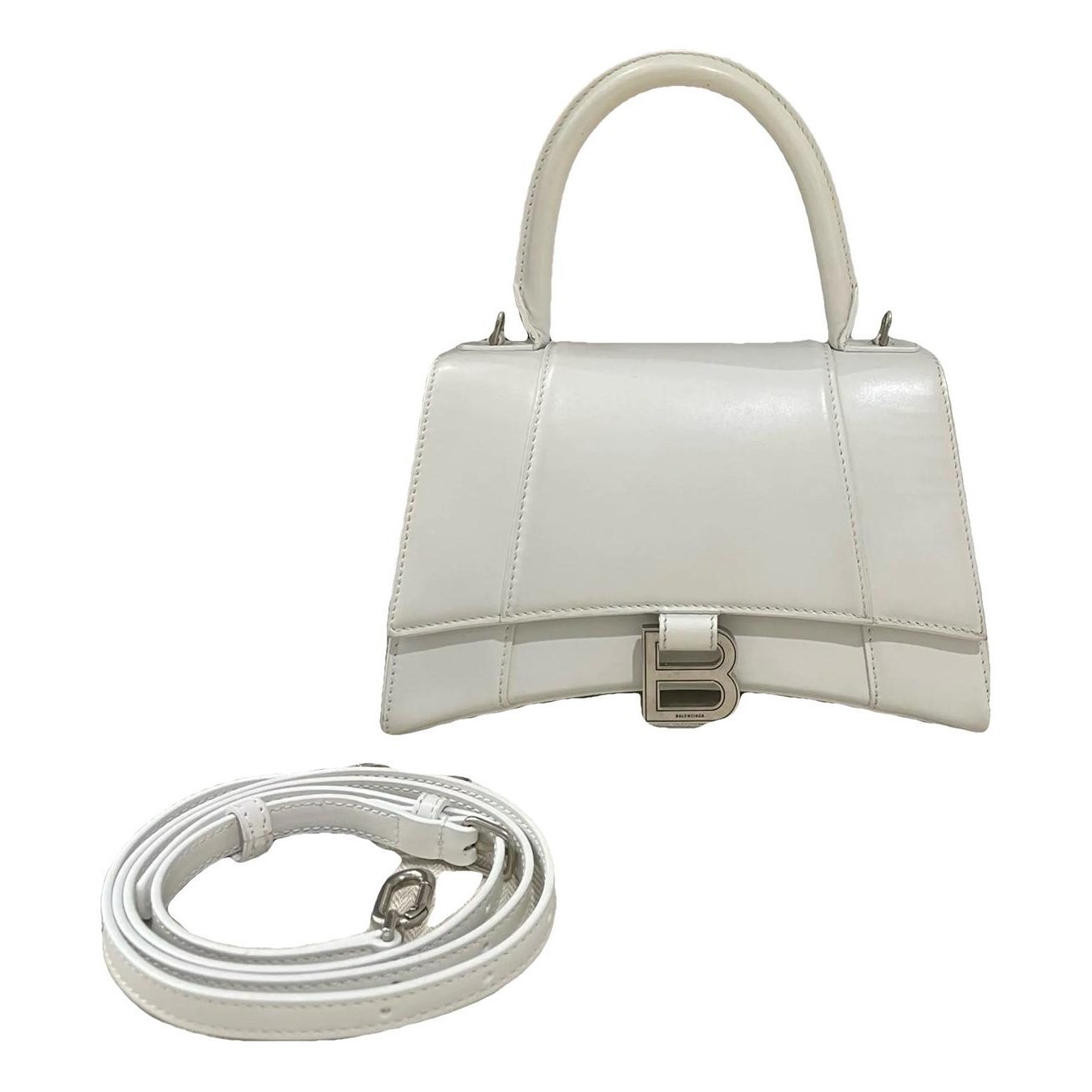 Hourglass leather crossbody bag