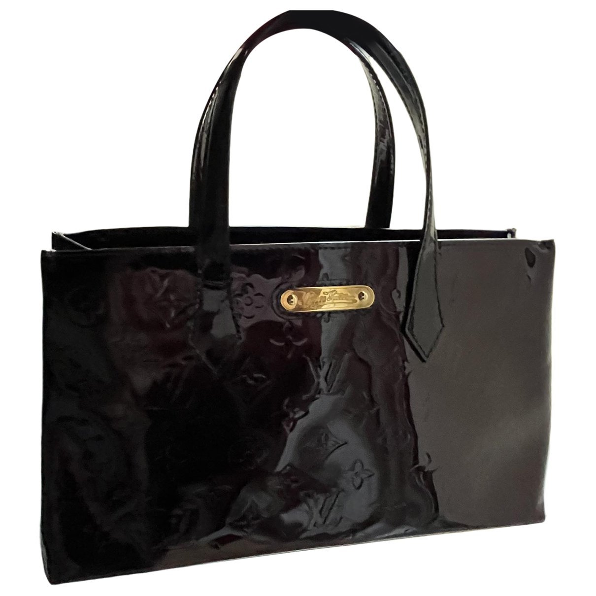 Patent leather handbag