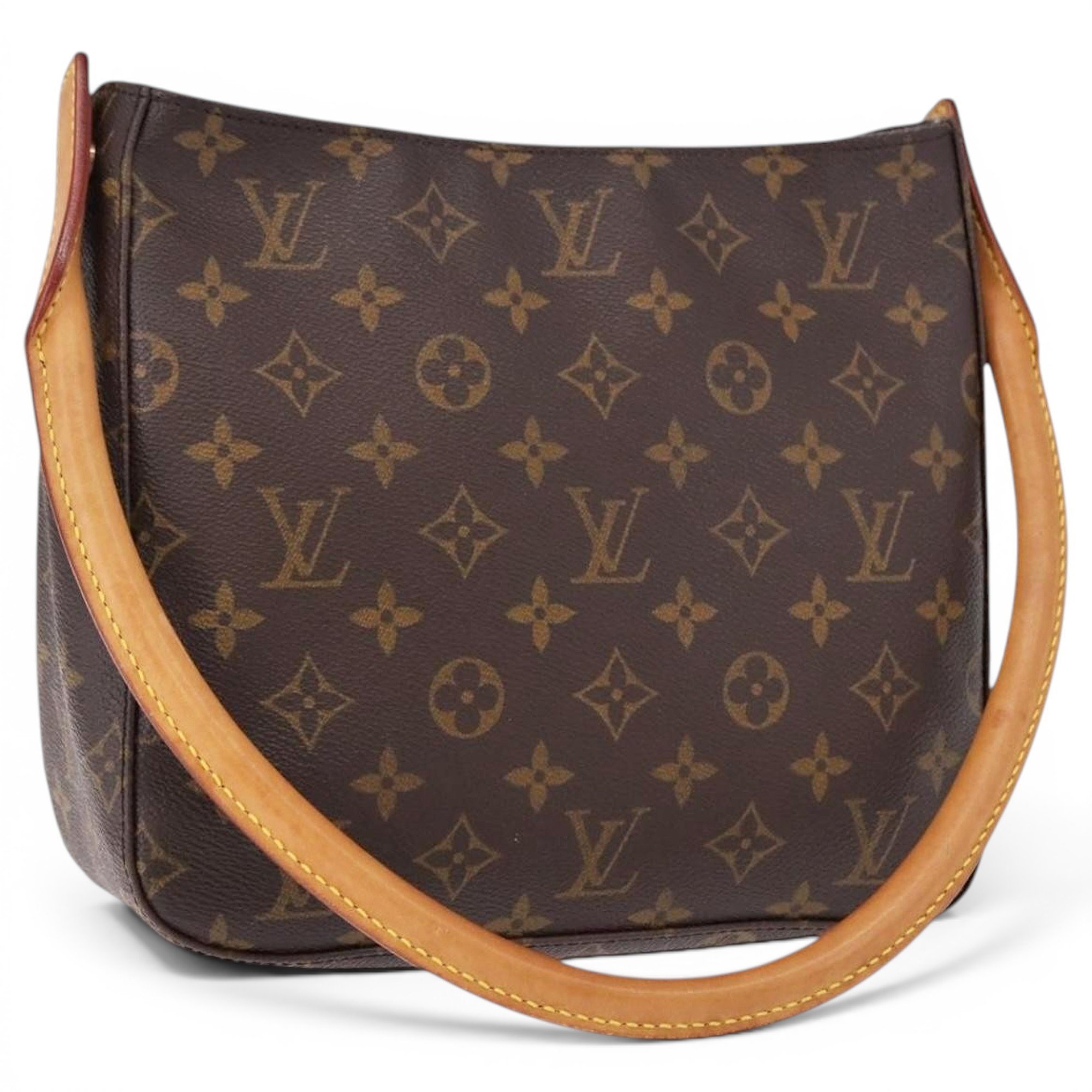 Looping leather handbag