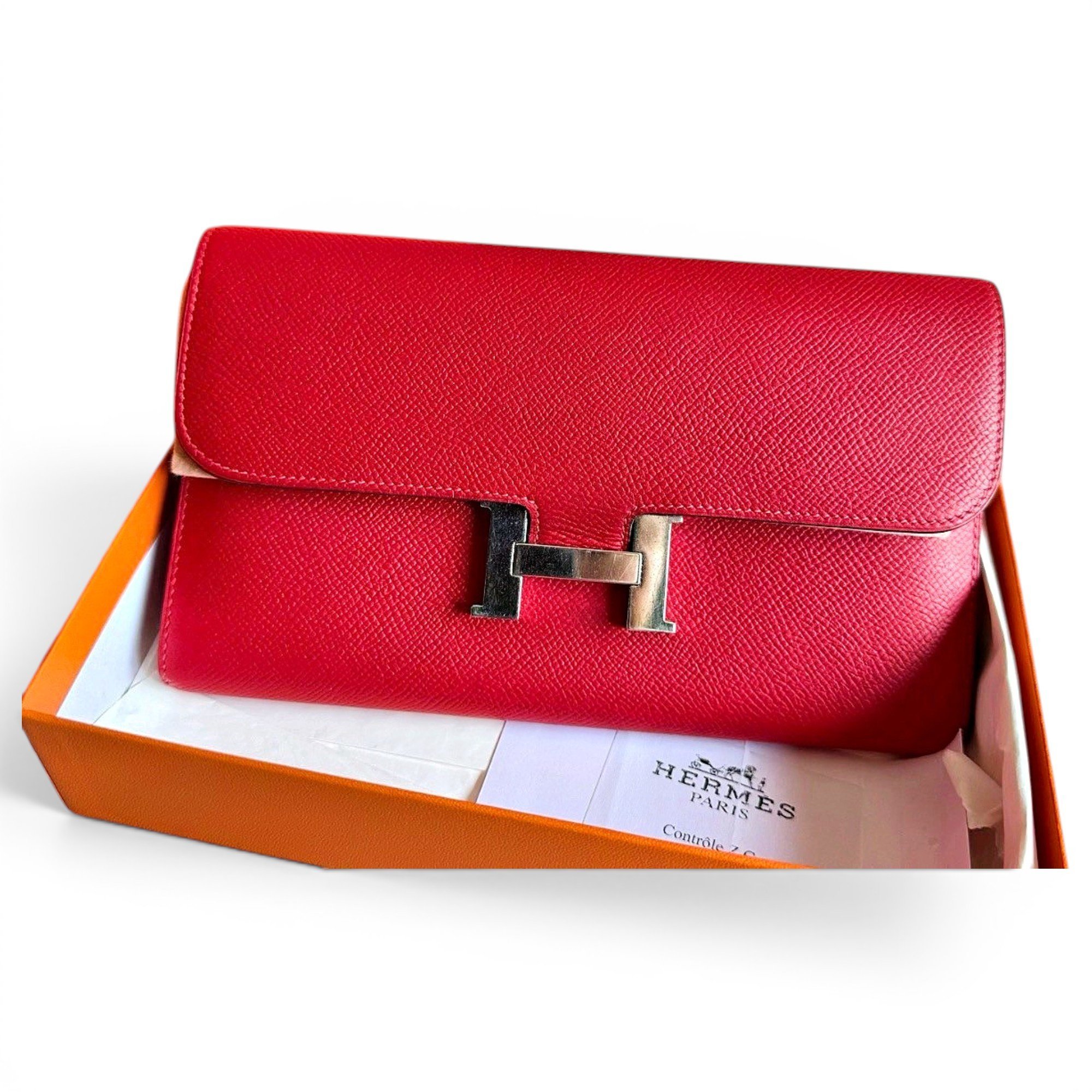 Leather clutch bag