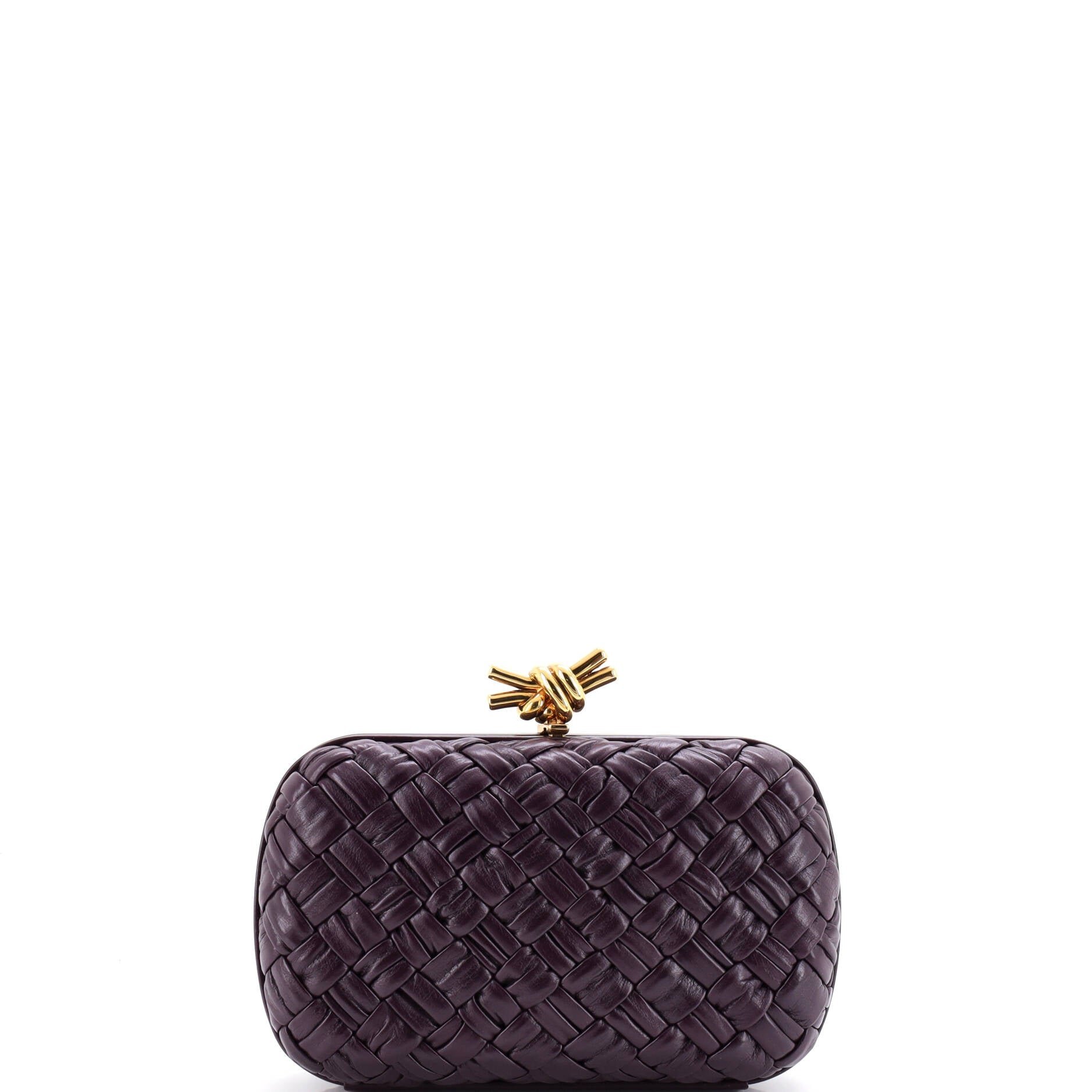 Box Knot Clutch NM Intrecciato Nappa Small