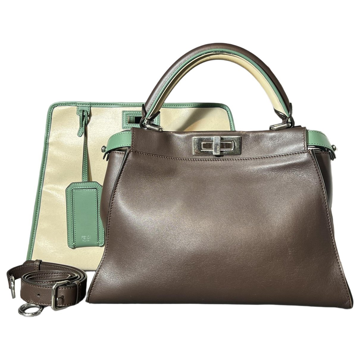 Peekaboo leather handbag