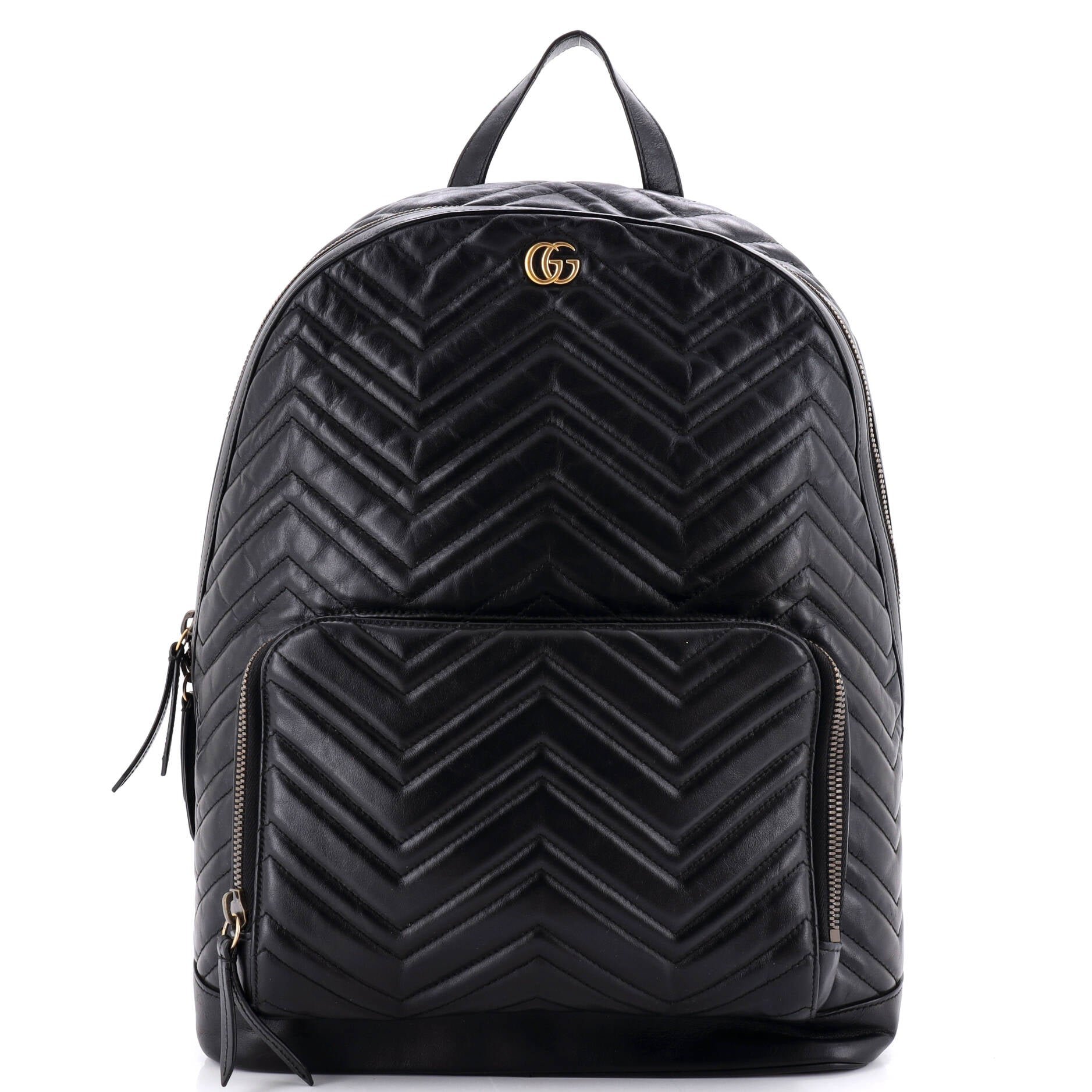 GG Marmont Pocket Backpack Matelasse Leather Medium