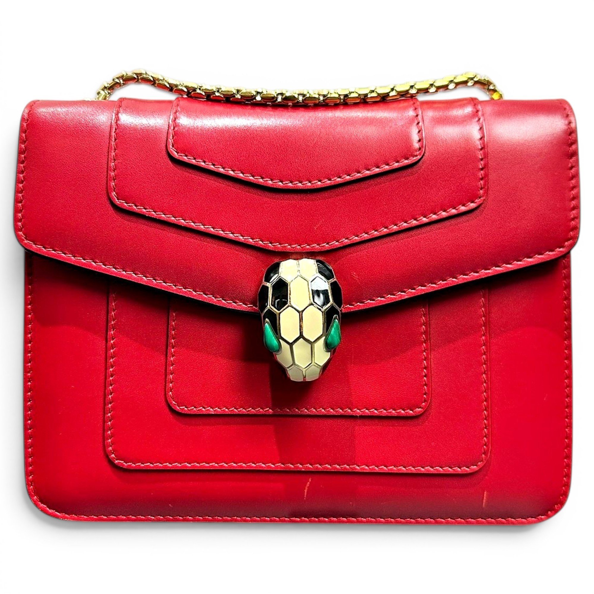 Serpenti leather handbag