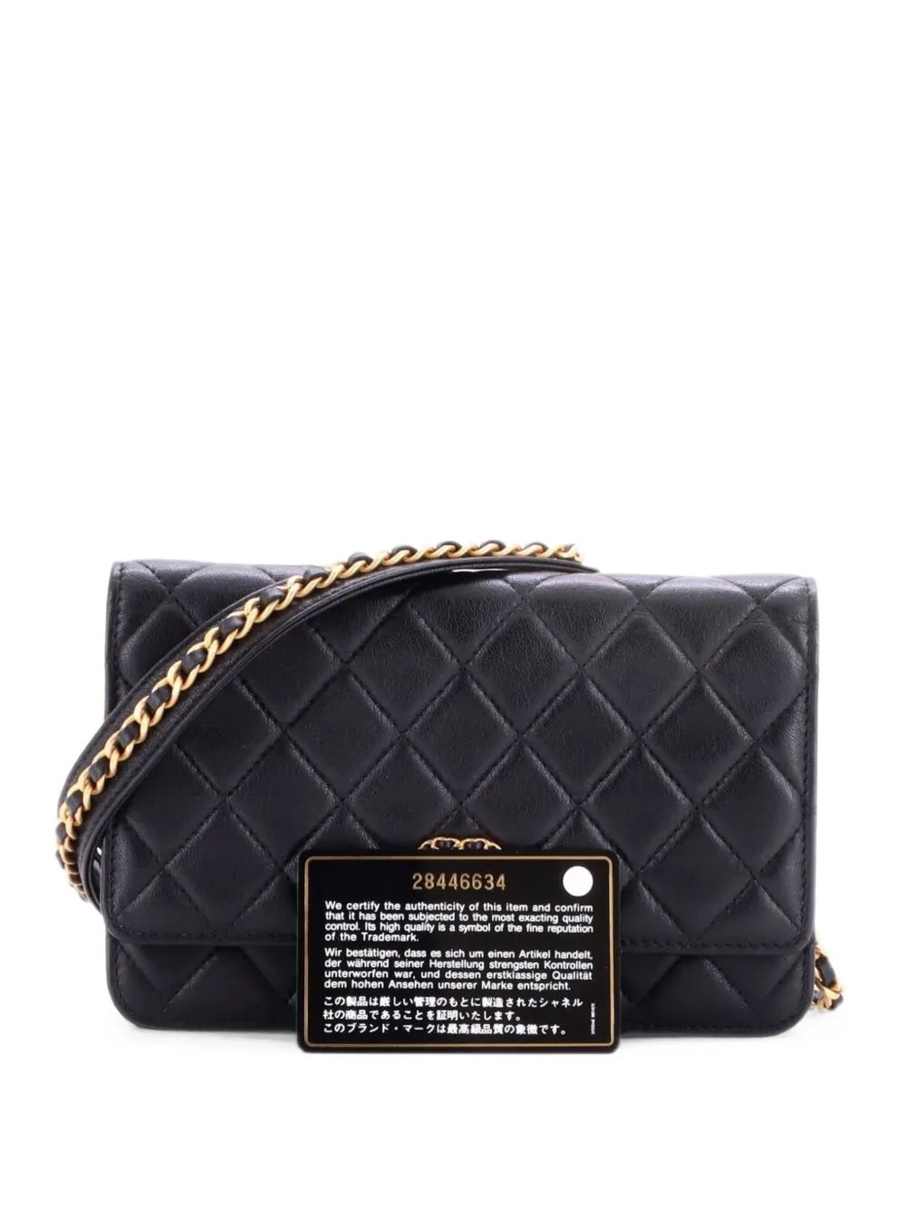 Chain Infinity Wallet on Chain Quilted Lambskin crossbody bag