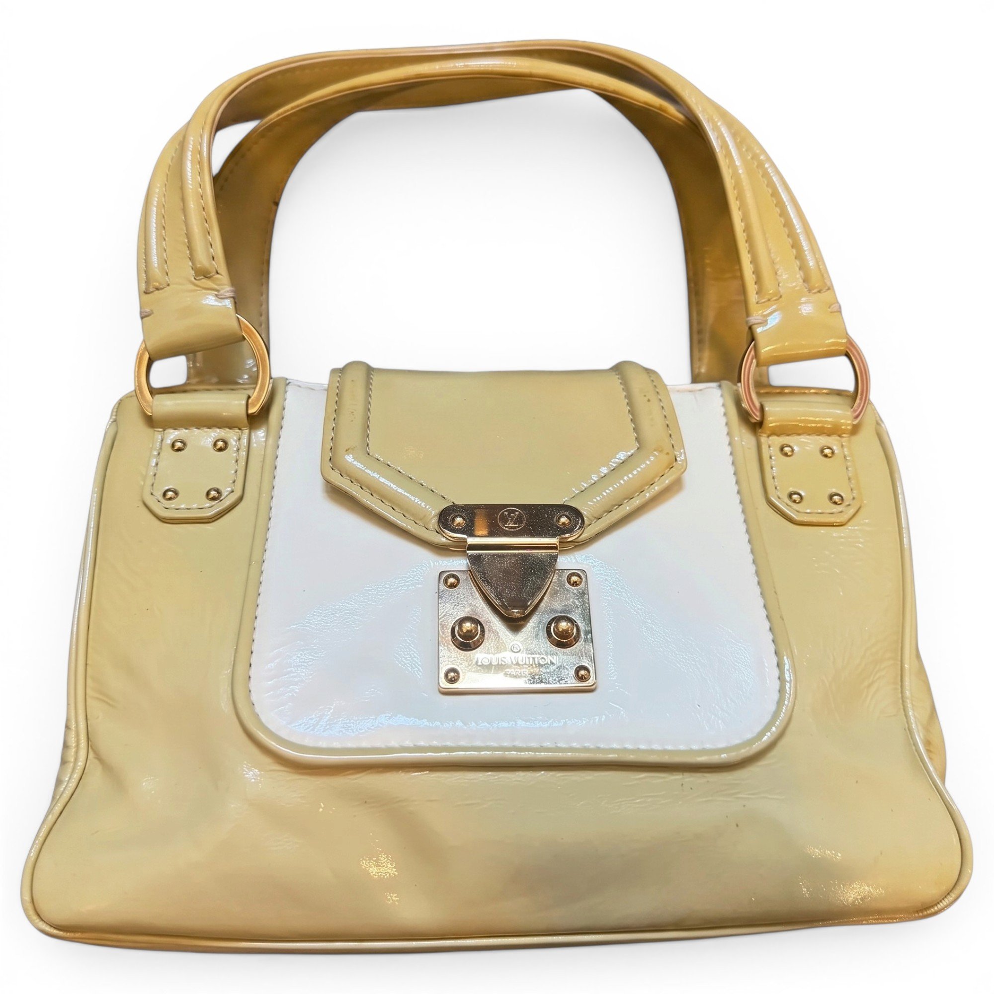 Spring street patent leather handbag
