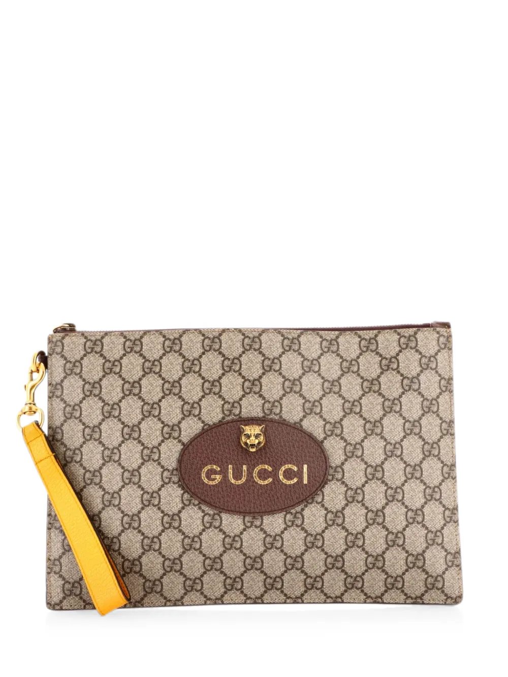 Neo Vintage Wristlet Pouch GG Coated Canvas clutch bag