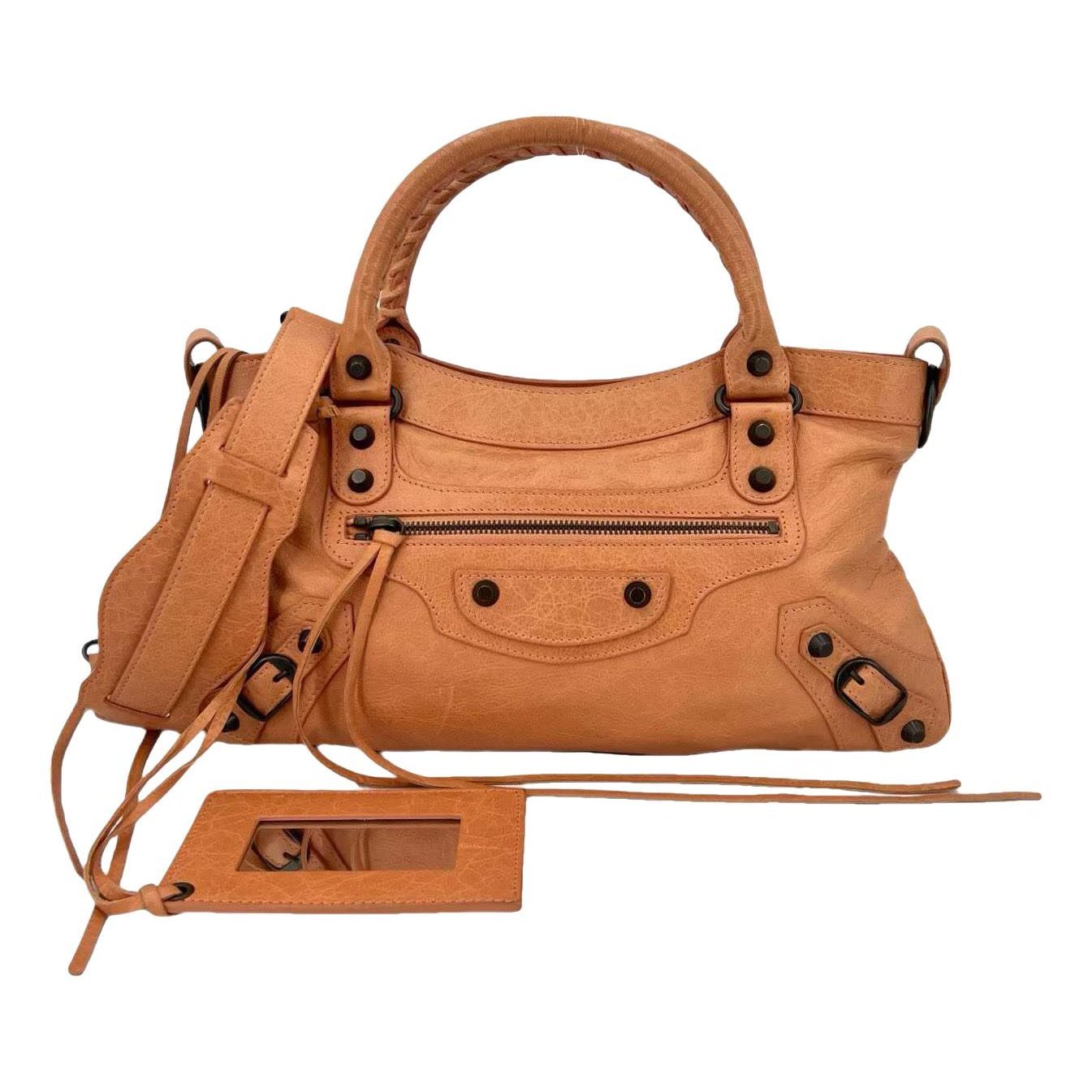 Classic Metalic leather handbag