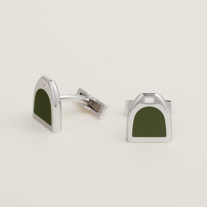 Vert Véronèse Etrier Cufflinks