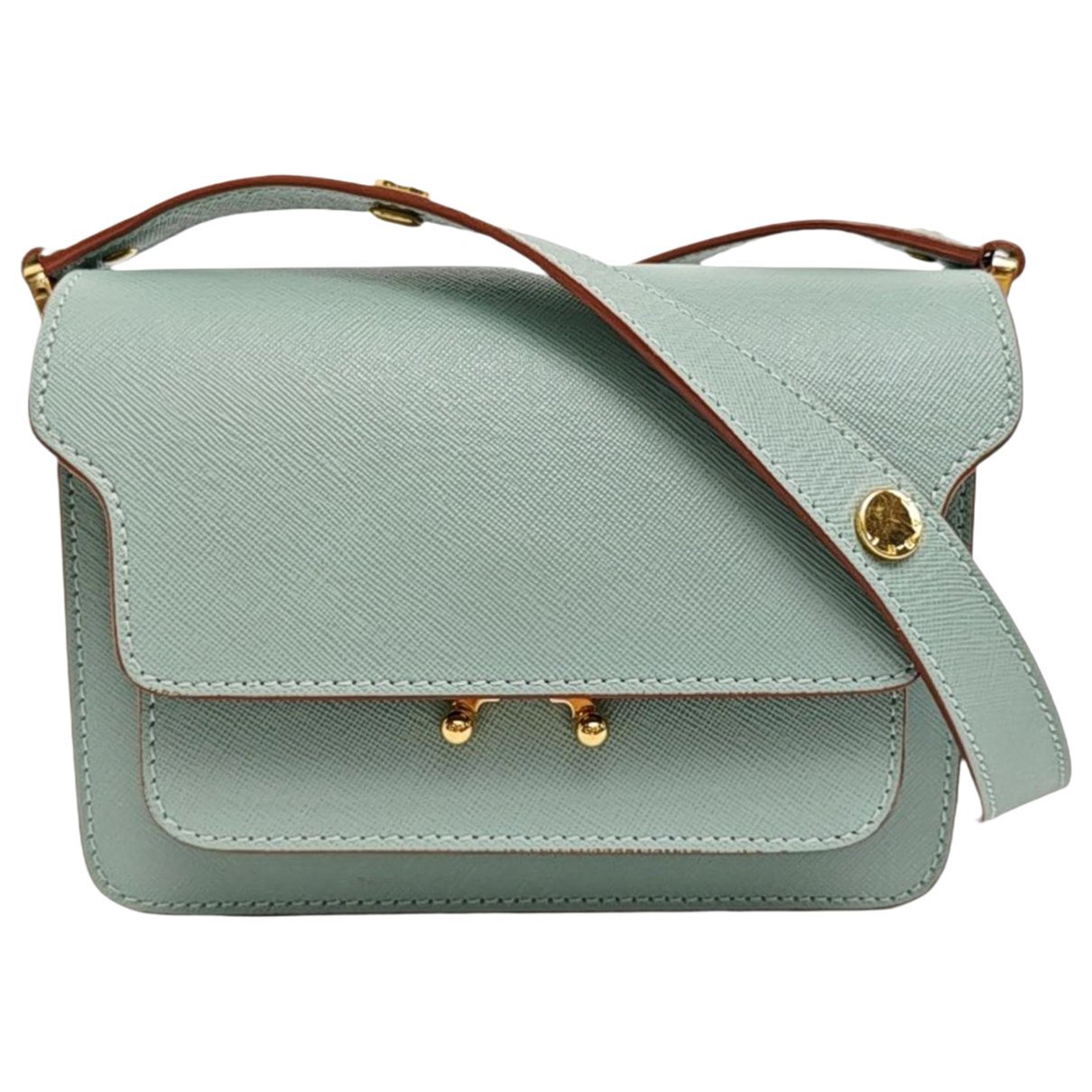 Trunk leather handbag