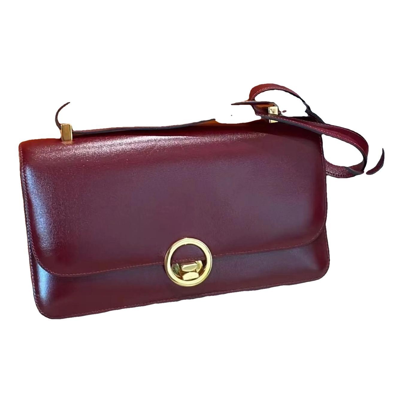 Ring leather handbag