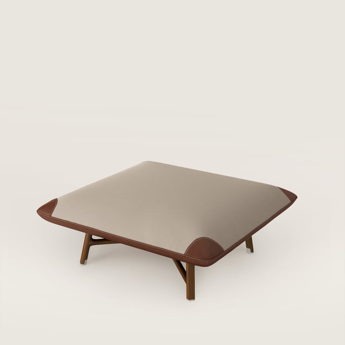 Les Necessaires d'Hermès "Carre d'Assise" Low Stool, Medium Model