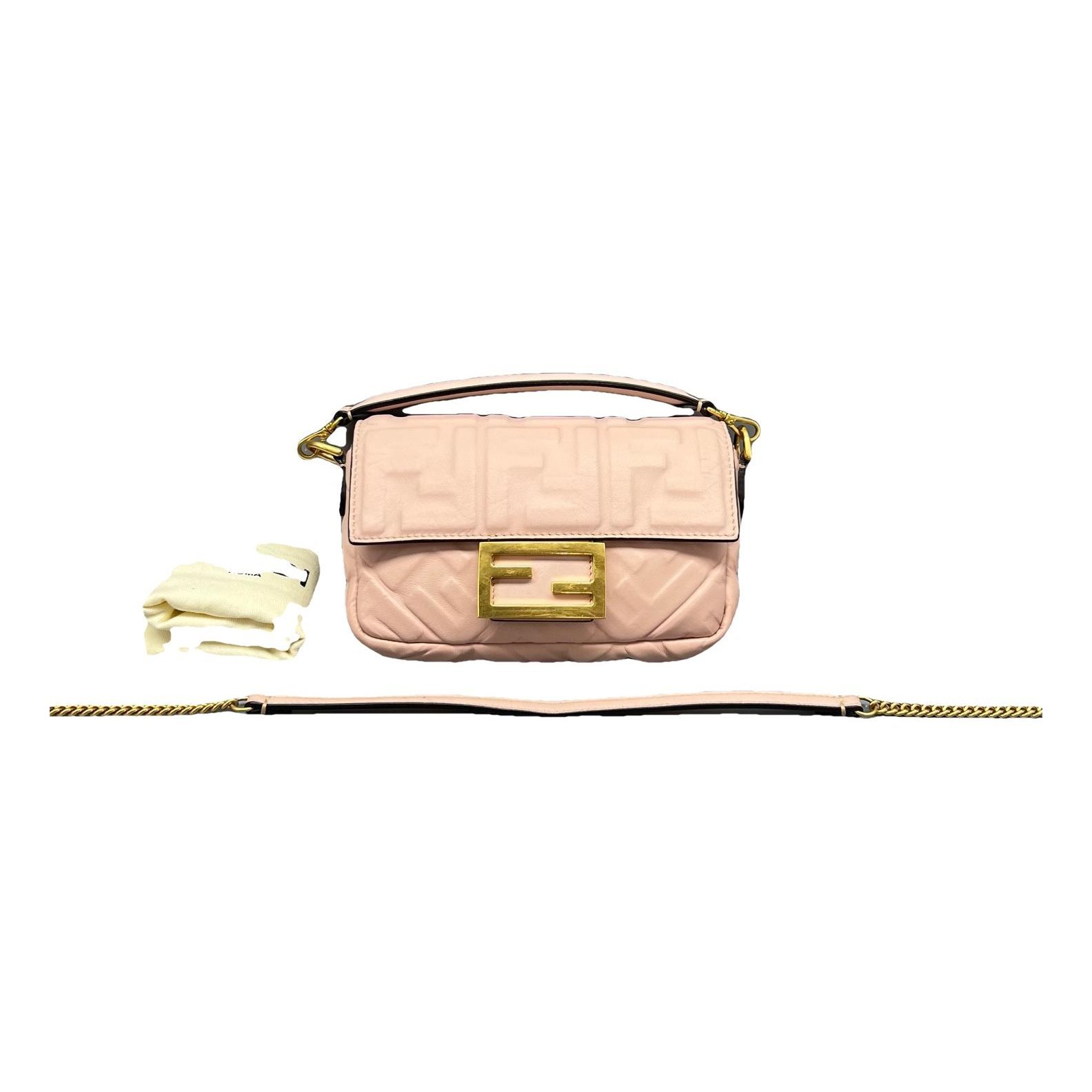 Baguette Chain Midi leather handbag