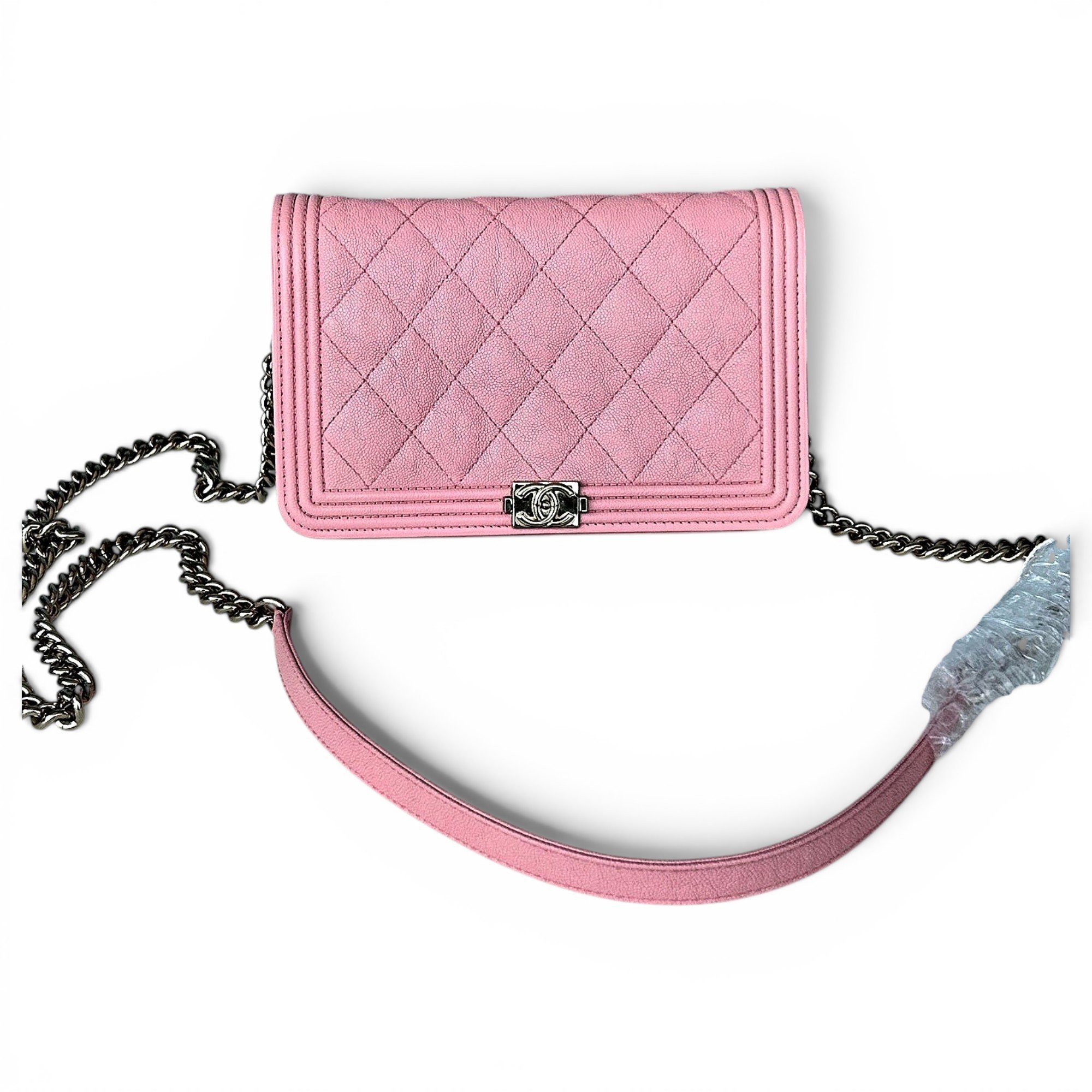 Wallet On Chain Boy leather crossbody bag