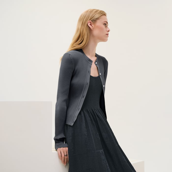 Bleu Noir Buttoned Cardigan