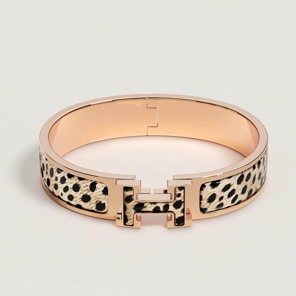 Hermès Clic H Acinonyx Jubatus bracelet Aube | BagUSeek