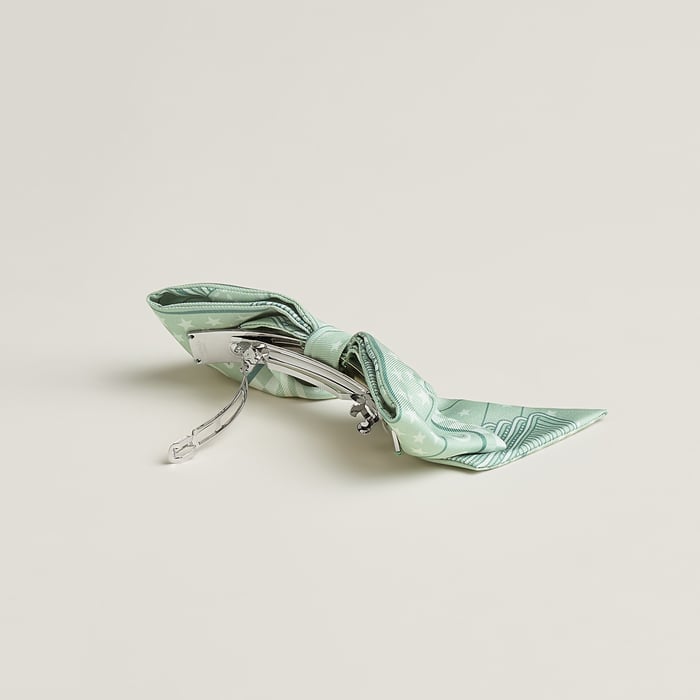 Vert d'Eau "Sangles En Zigzag Bandana" Grenelle PM Hair Clip
