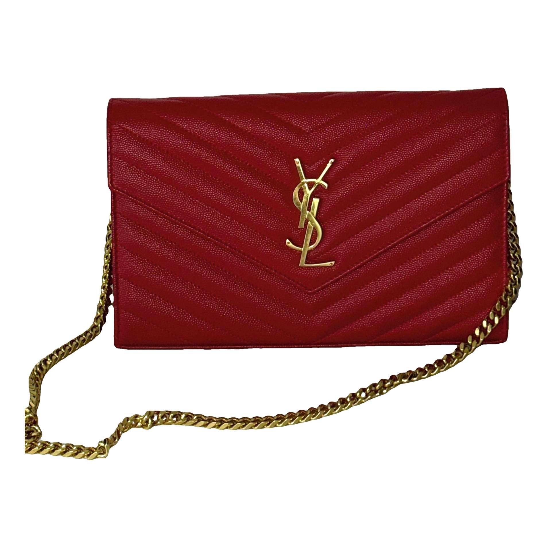 Portefeuille enveloppe leather crossbody bag