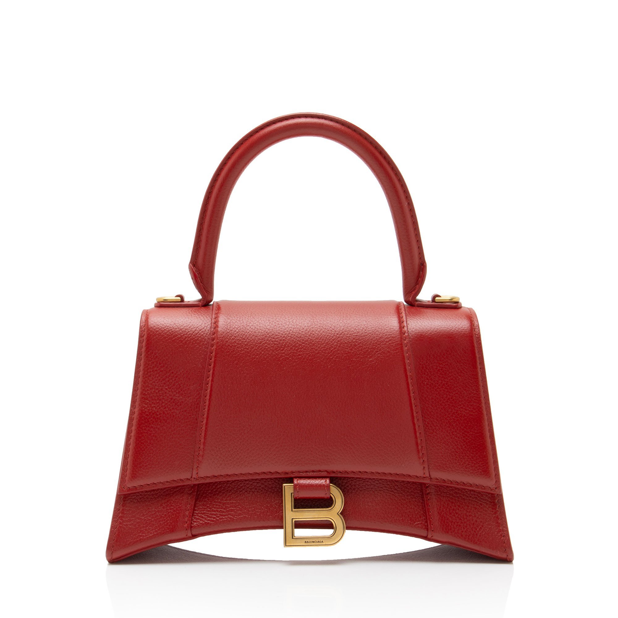 Hourglass leather satchel