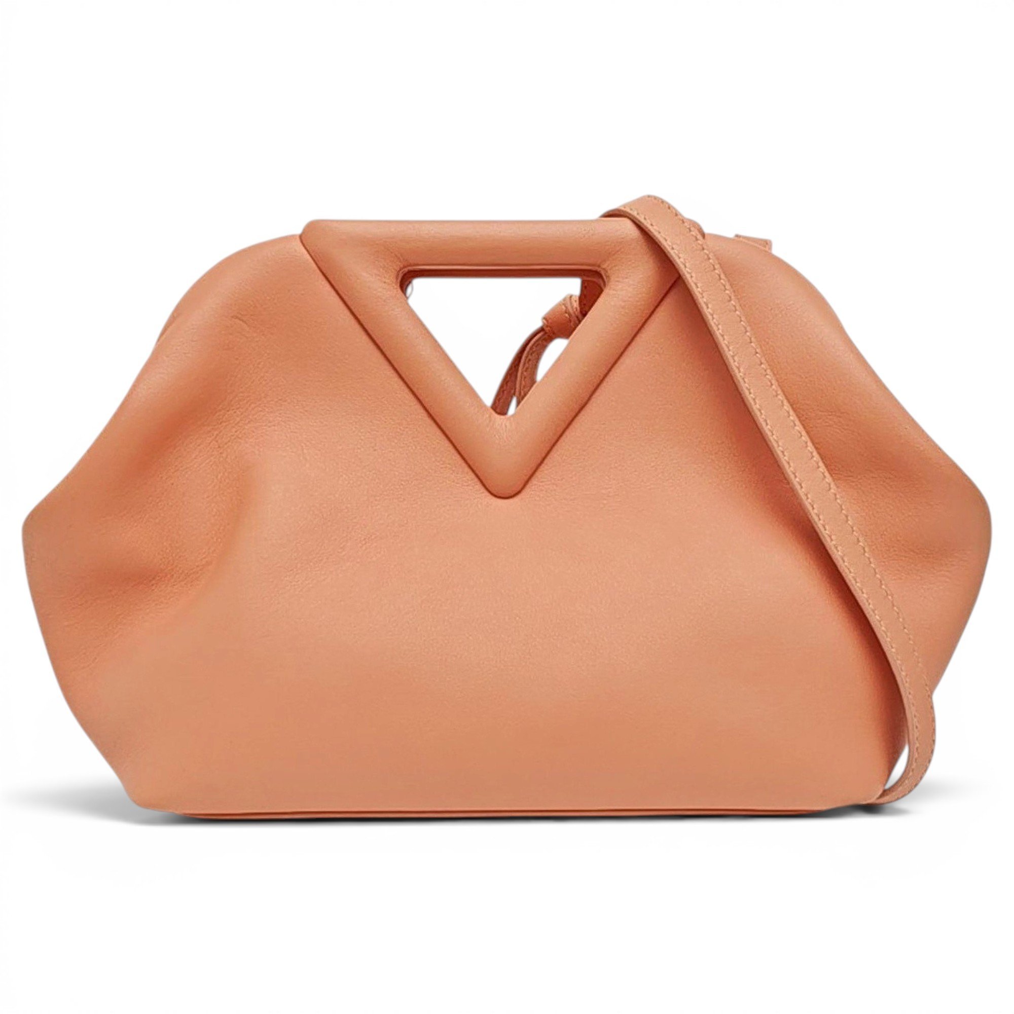 Point leather handbag