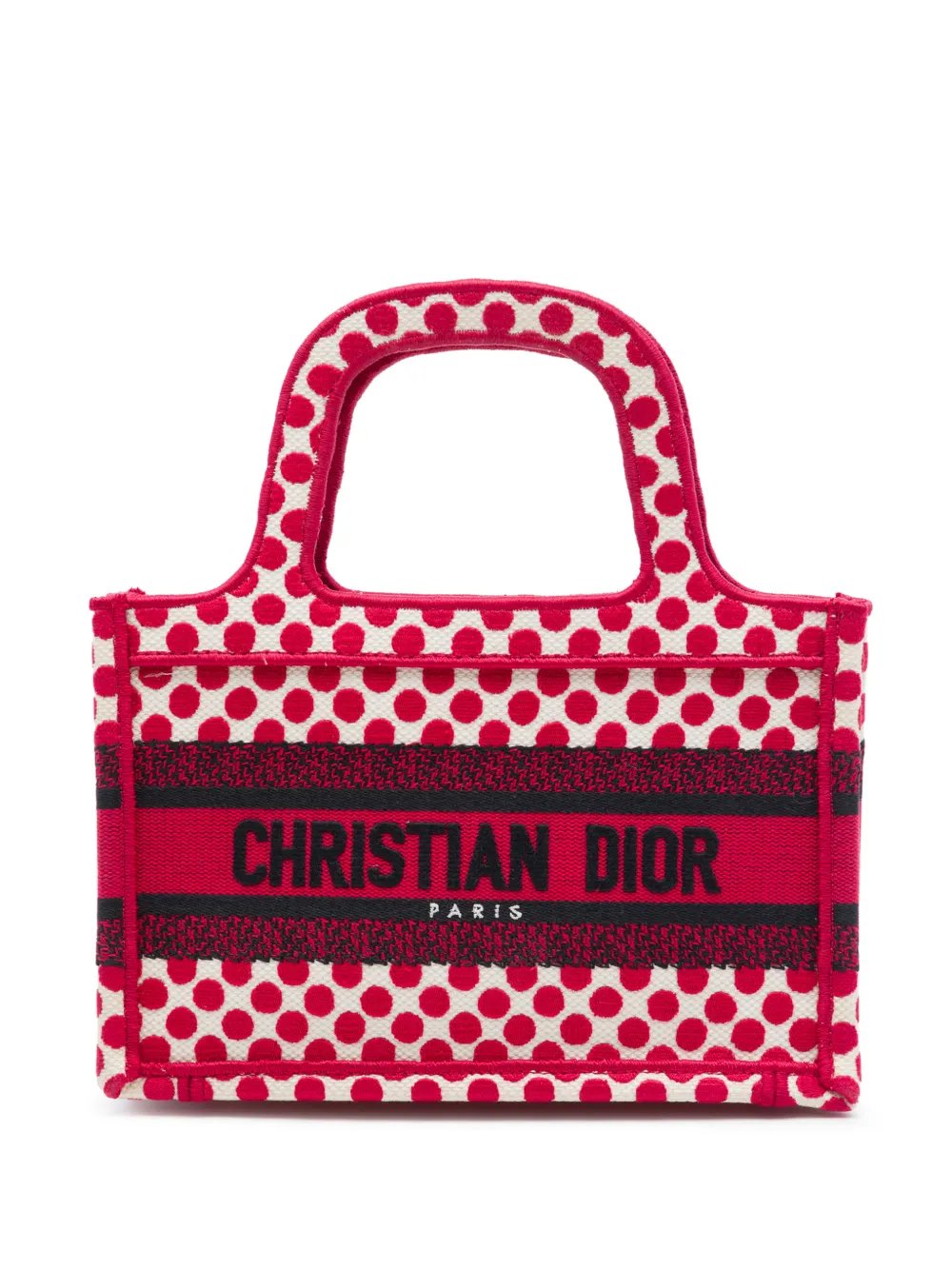 2020 DiorAmour Mini Embroidered Canvas Dots Book tote bag