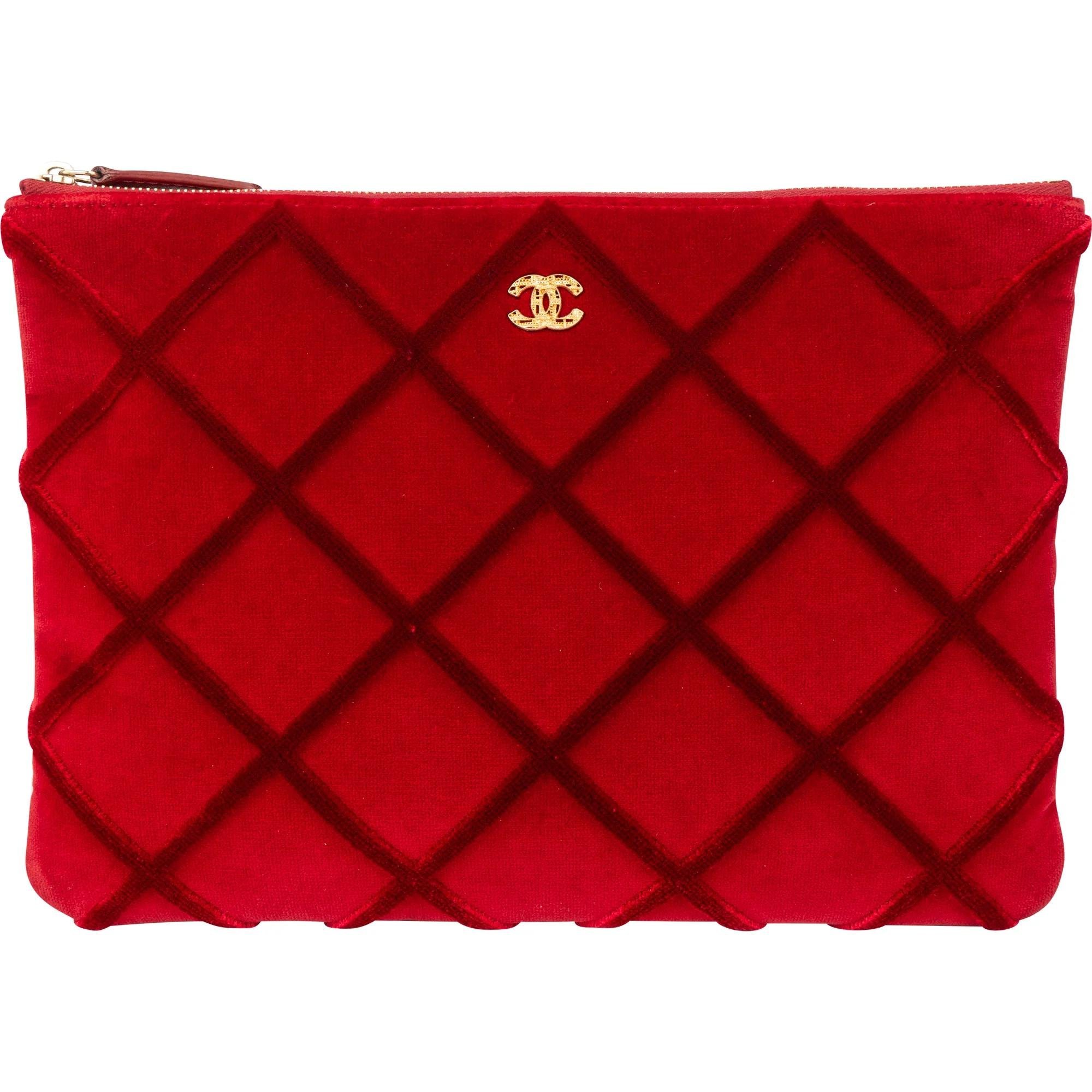 Timeless/Classique velvet clutch bag