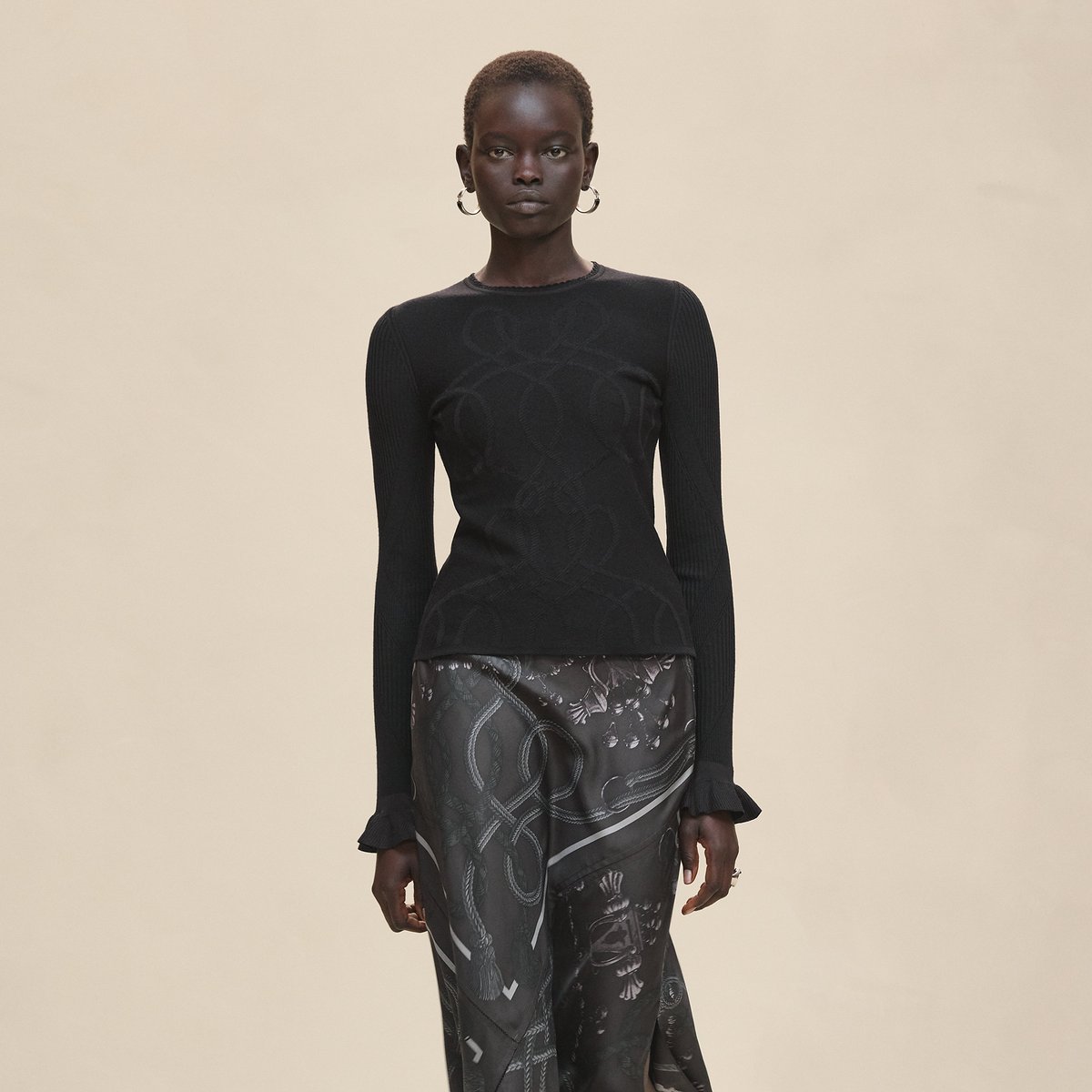 Noir "Palefroi Remix" Light Long-sleeve Sweater