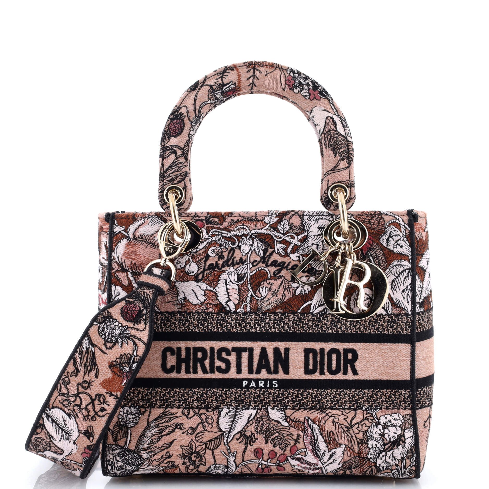 Dior Lady D-Lite Bag Embroidered Canvas Medium