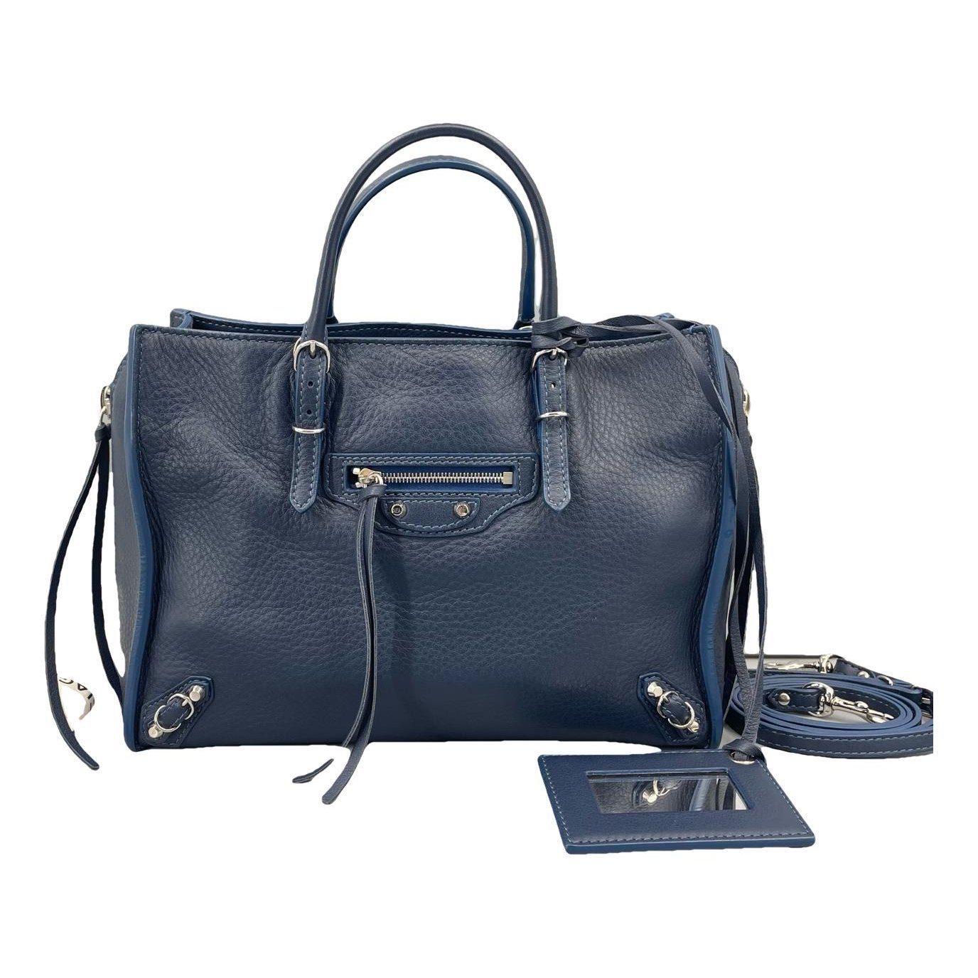 Papier leather handbag