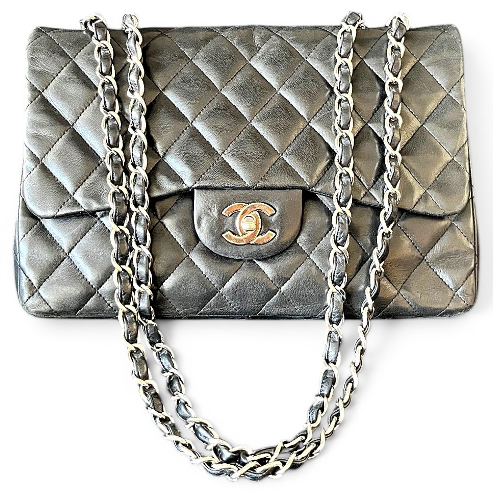 Trendy CC Flap leather handbag