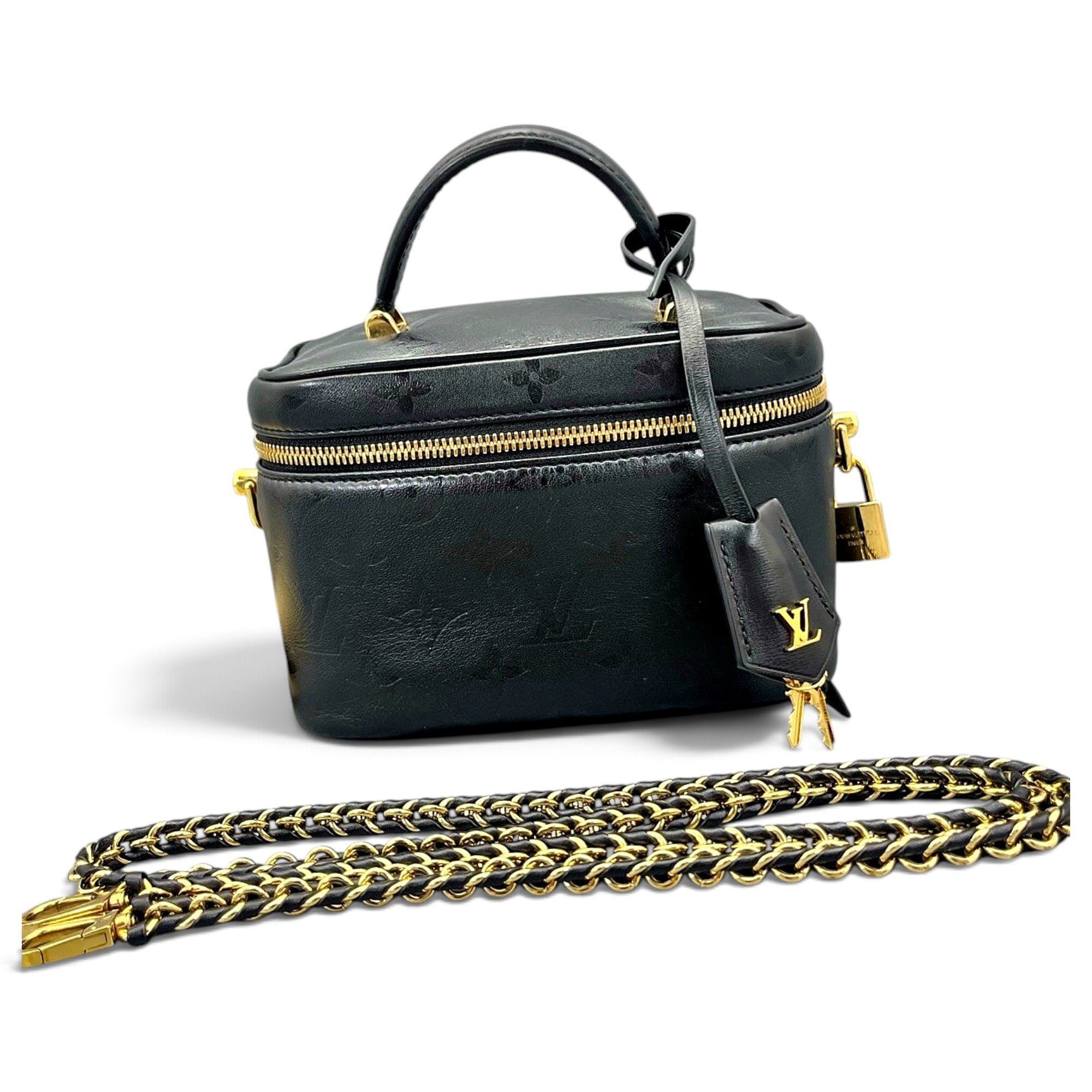 Vanity leather handbag