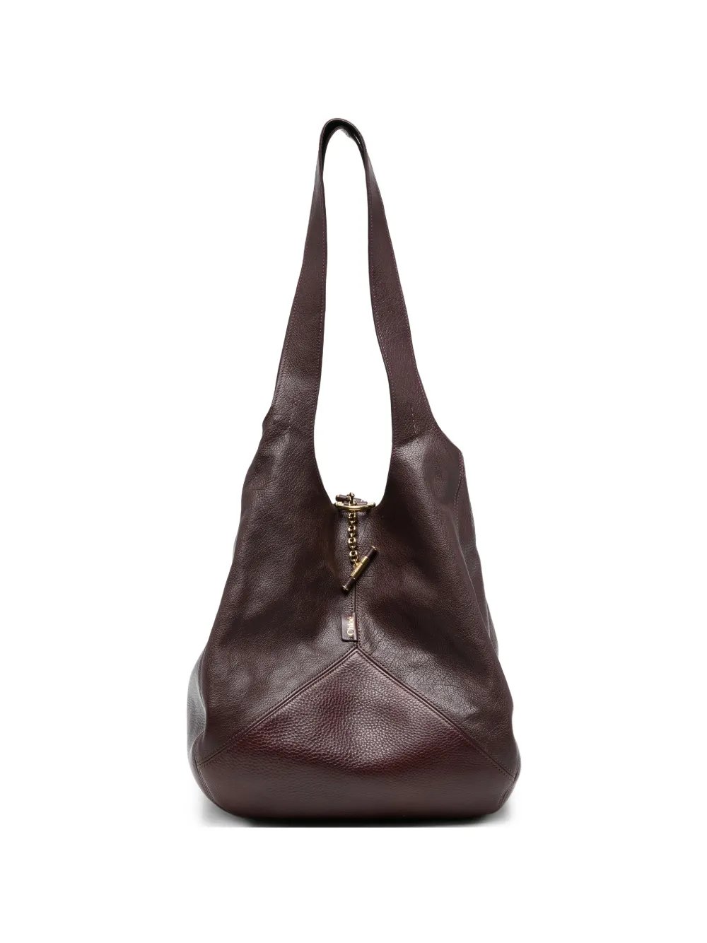 Balloon grained-leather tote bag