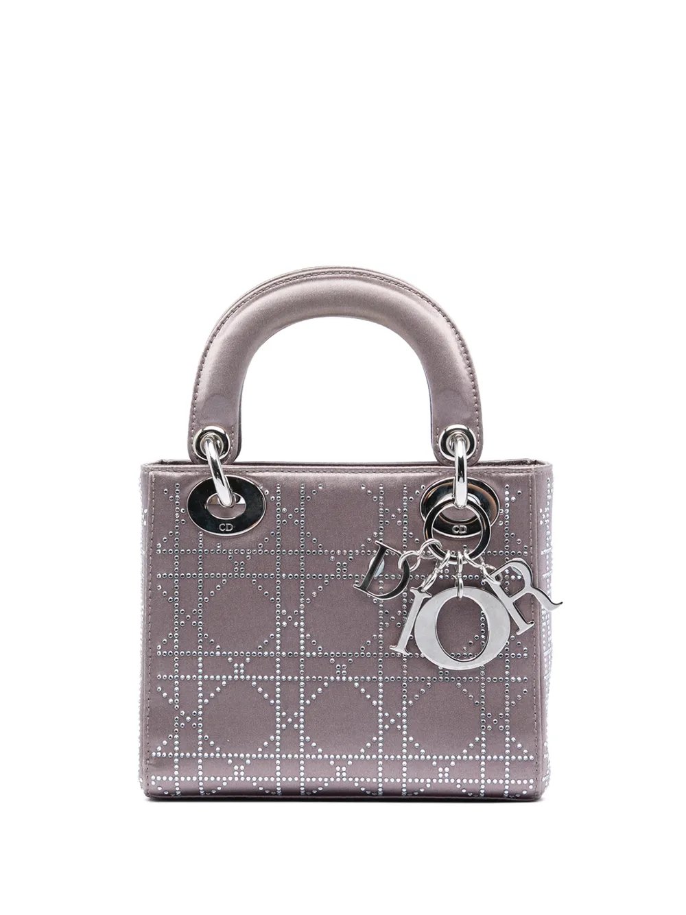 2007 Mini Satin Cannage Crystal Embellished Lady Dior satchel