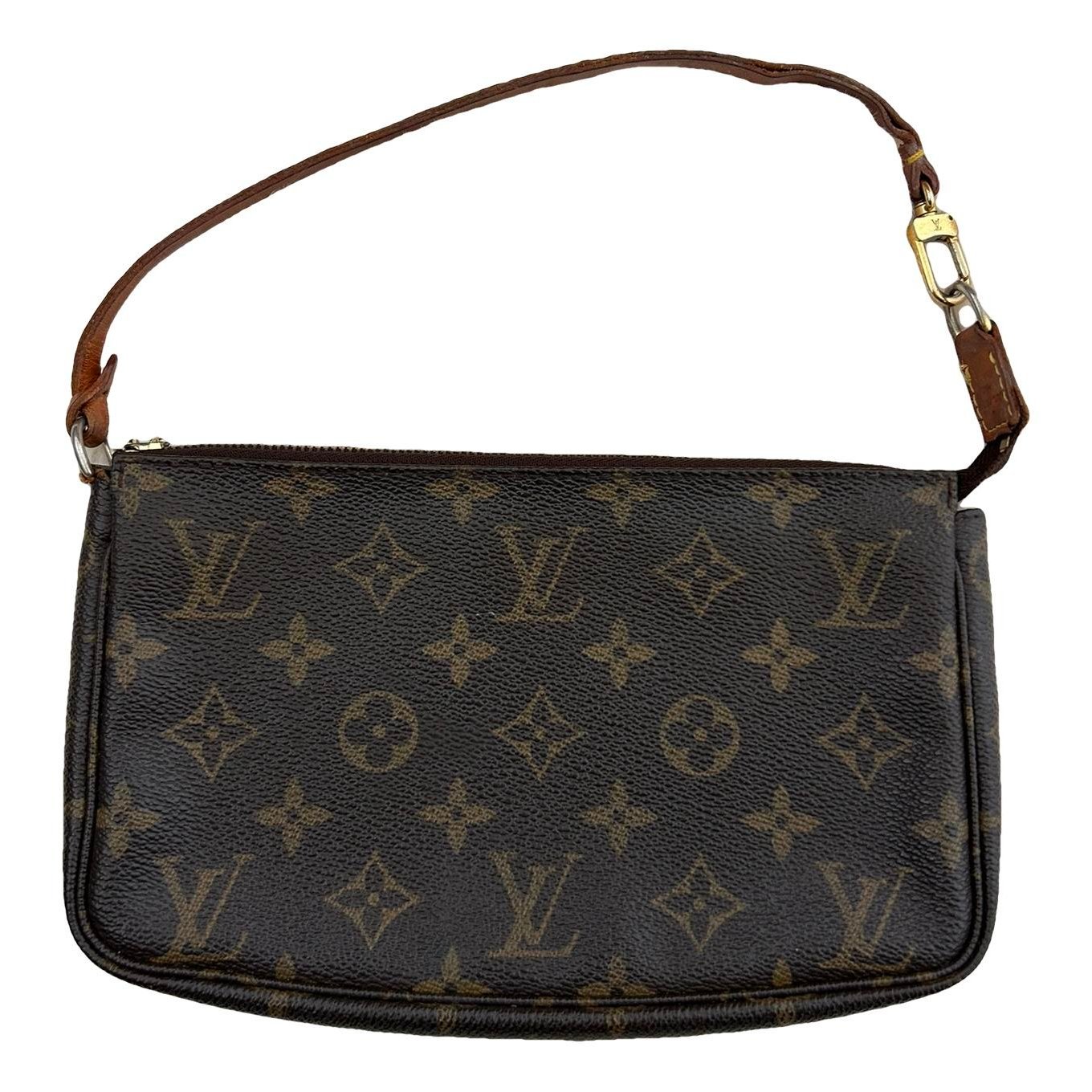 Leather clutch bag
