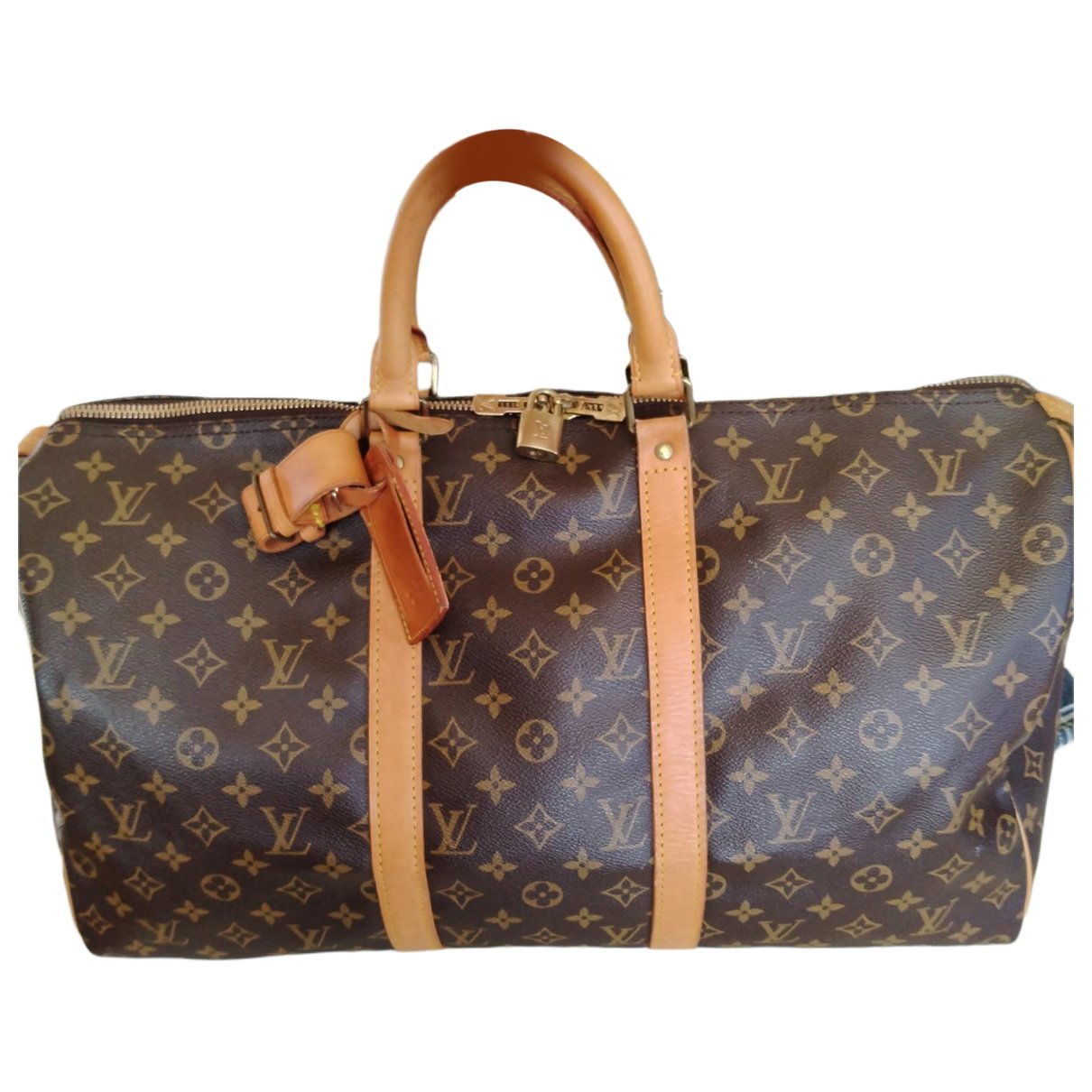 Keepall leather travel bag