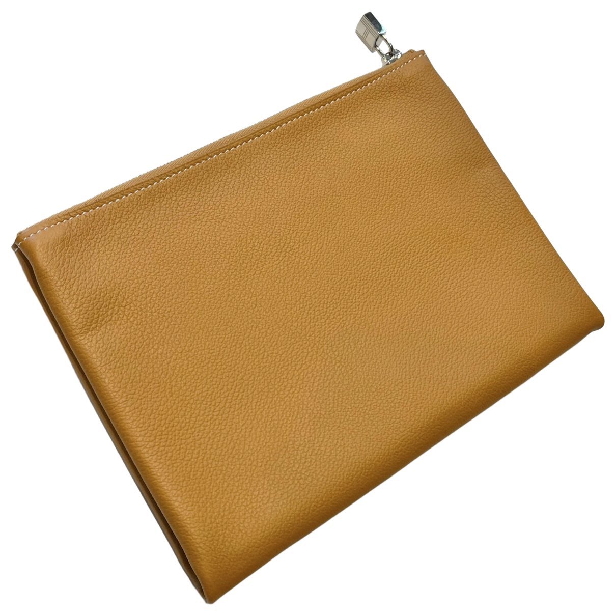 Leather clutch bag