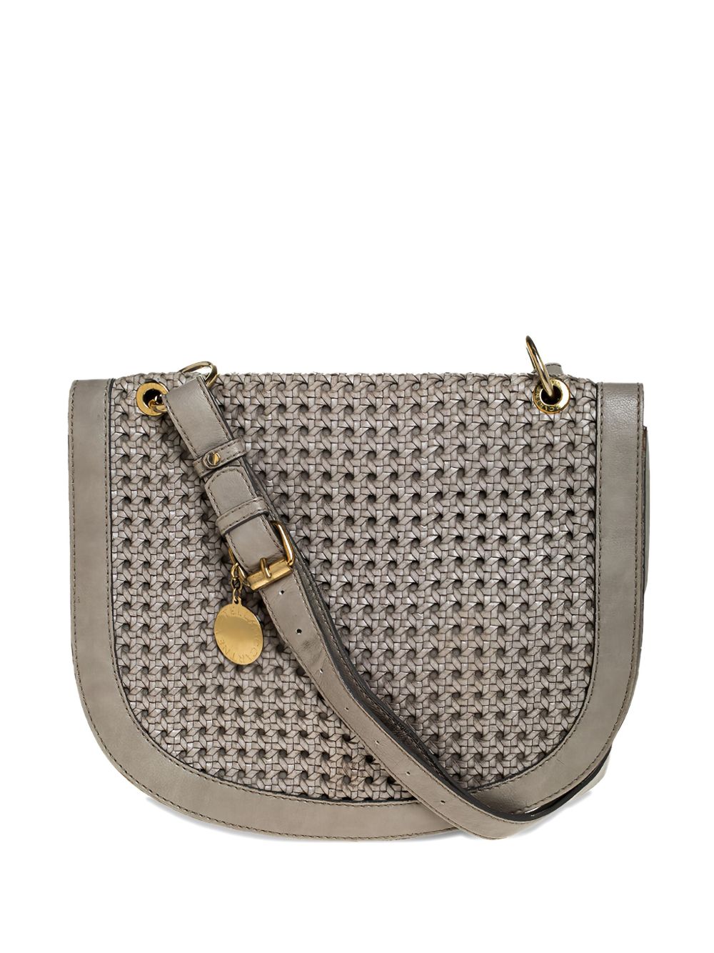 Stella McCartney Alexa woven leather flap cross body bag