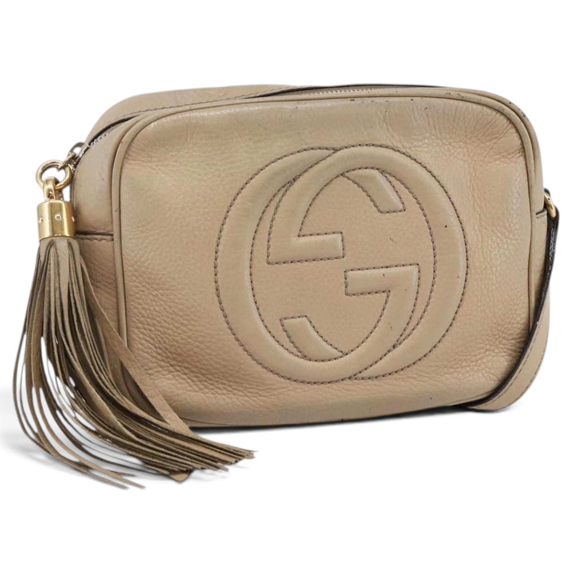 Interlocking leather mini bag