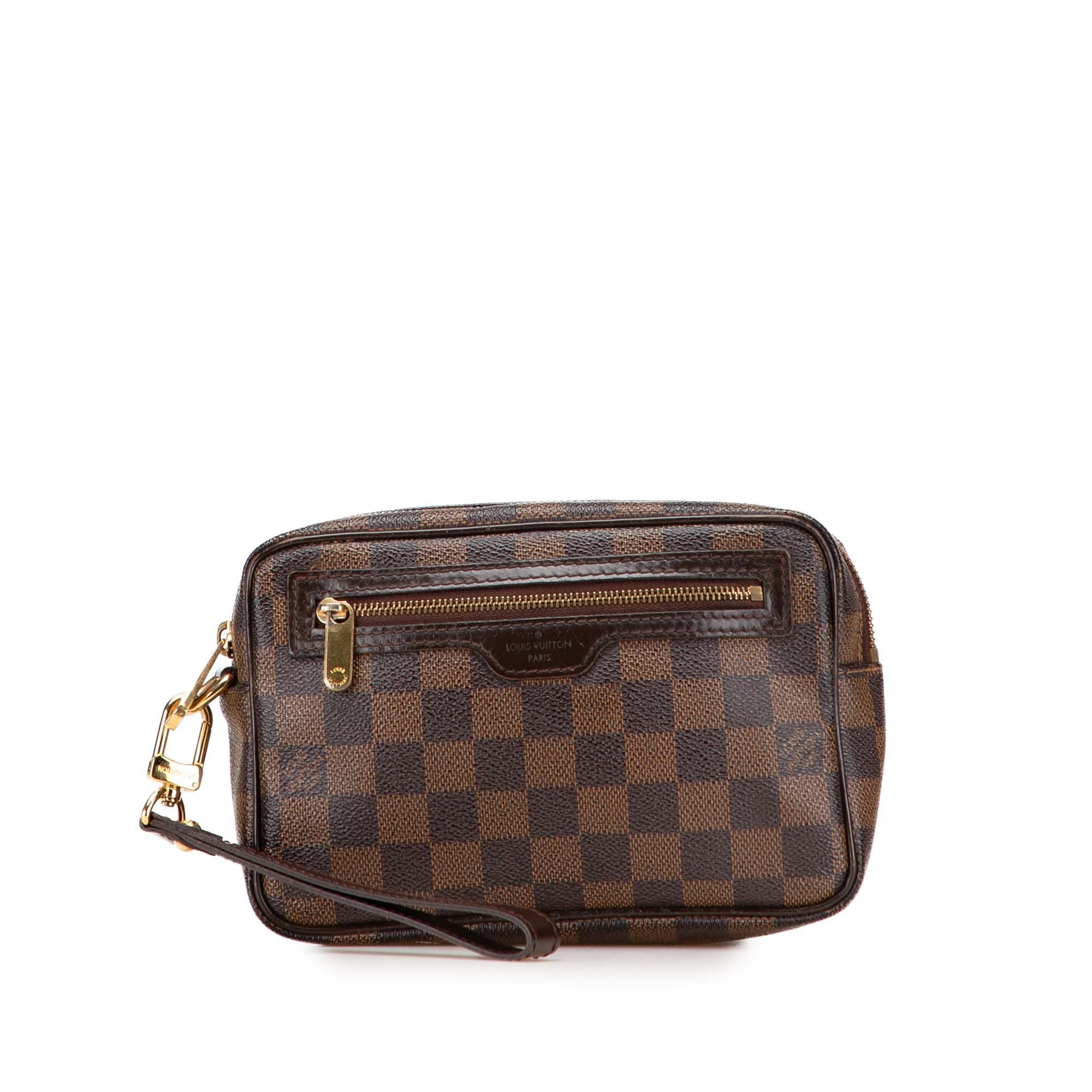 Leather clutch bag