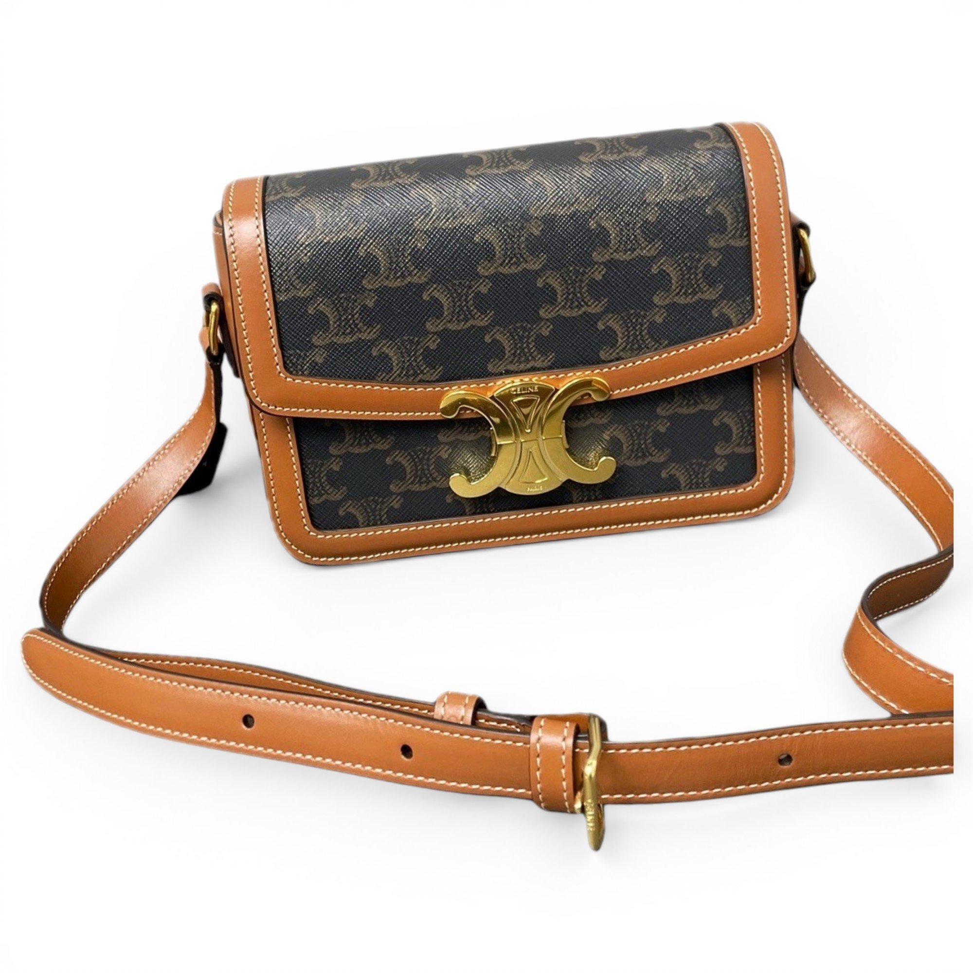 Triomphe leather handbag