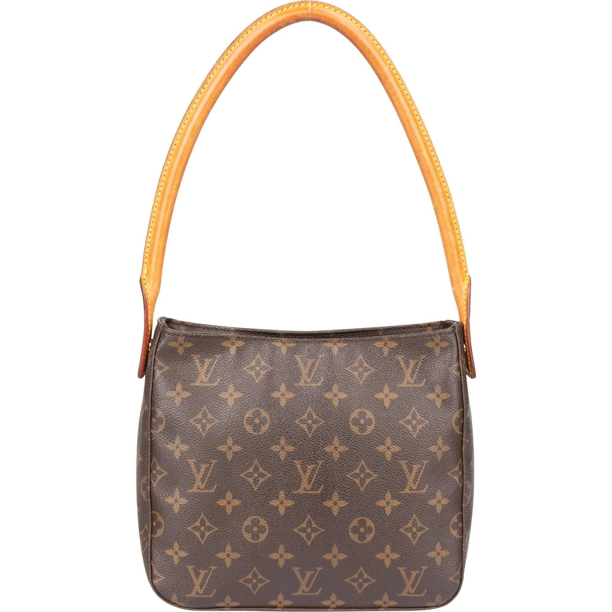 Looping leather handbag