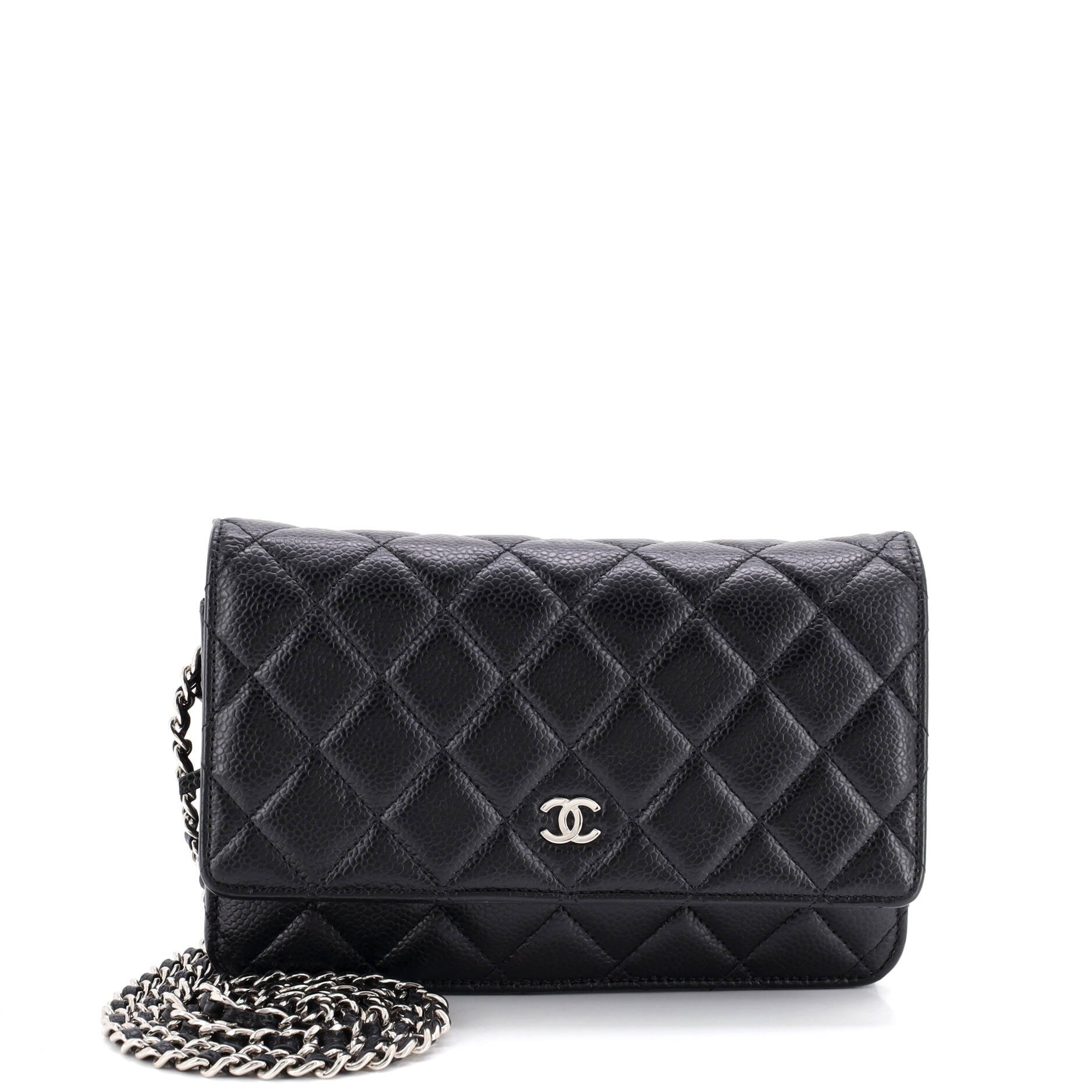 Wallet on Chain Quilted Caviar