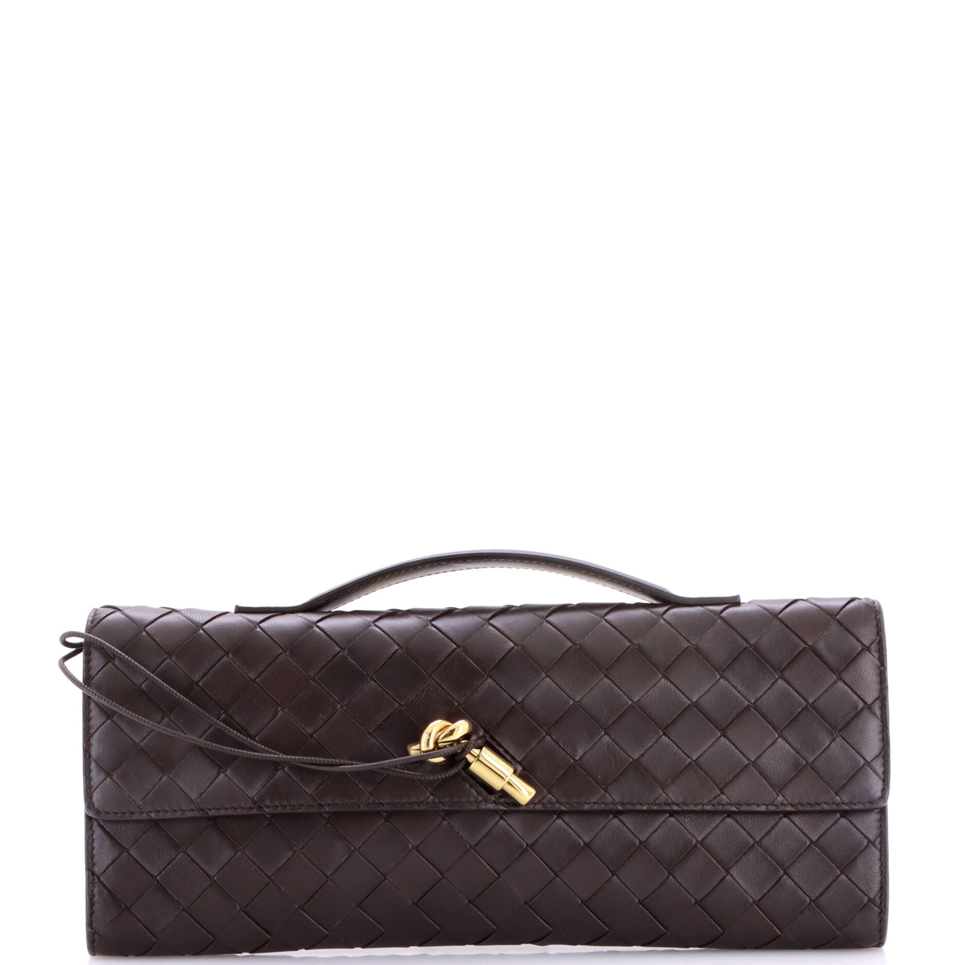 Andiamo Top Handle Clutch Intrecciato Nappa Long