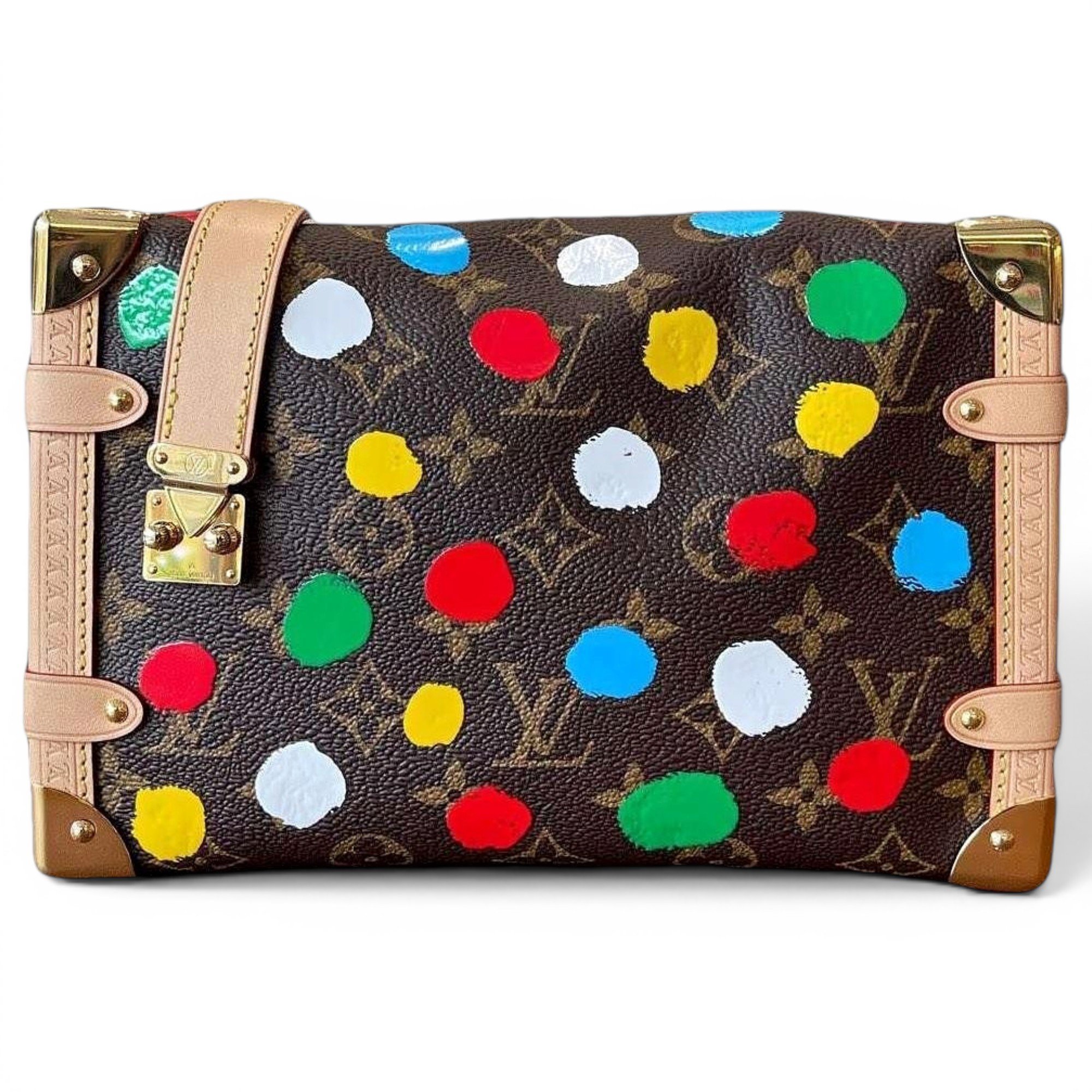 Side Trunk leather handbag