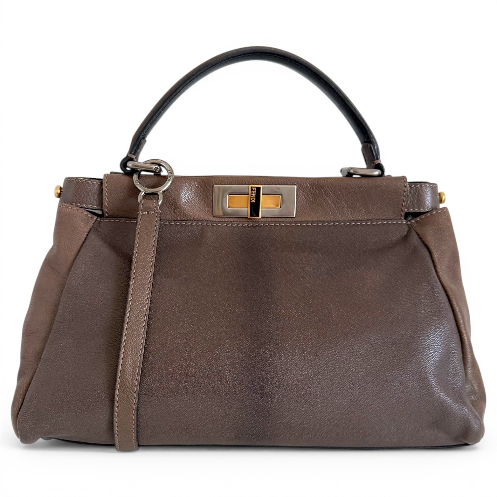 Peekaboo leather handbag